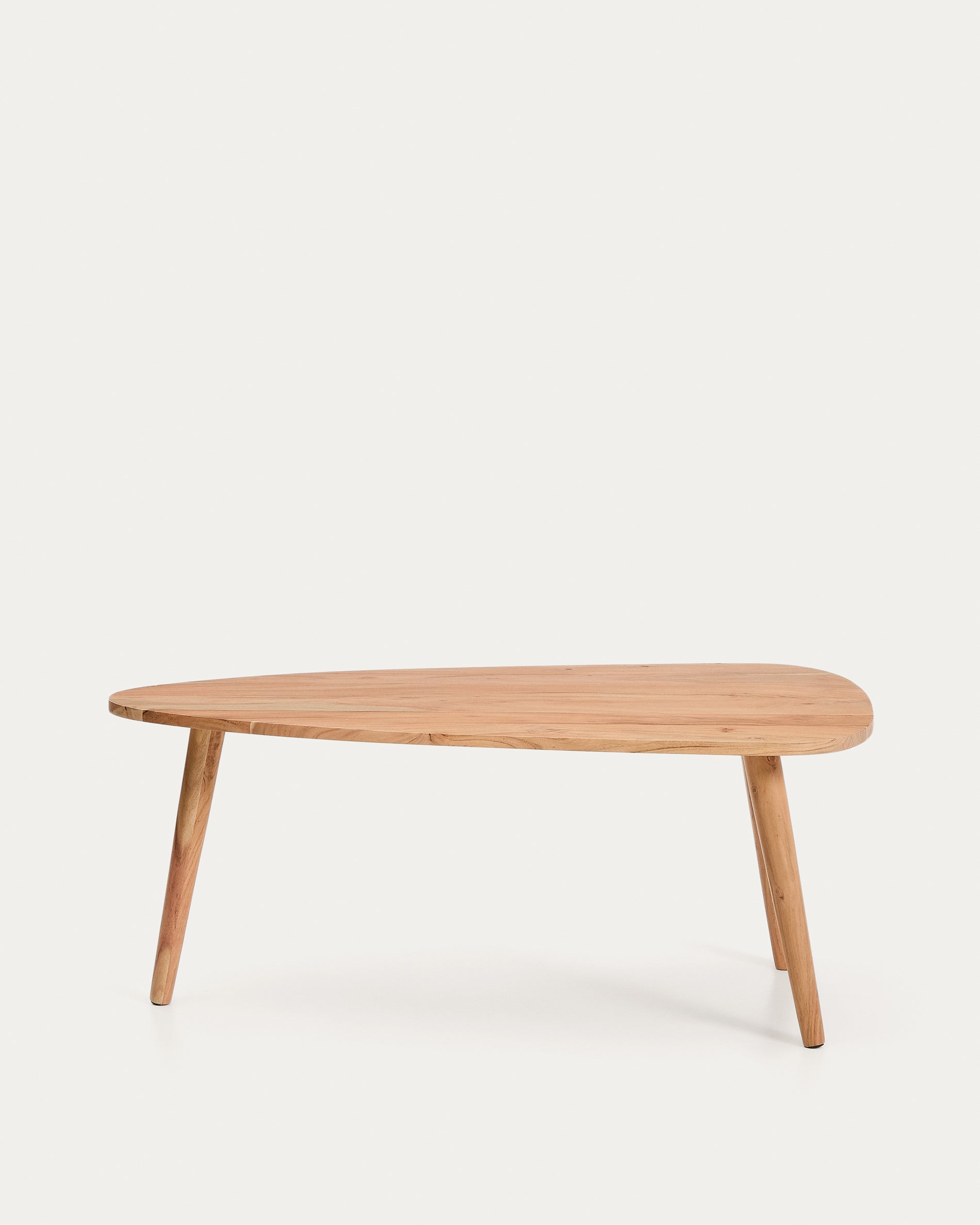Duvani coffee table in solid acacia wood with bleached finish Ø110 x 60cm - Product View
