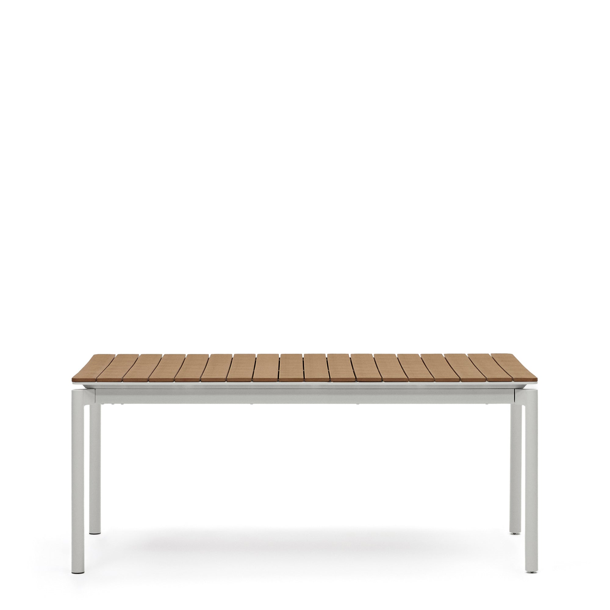 Canyelles outdoor extendable table in polywood and aluminium in light grey 180 (240) x 100cm - Product Image
