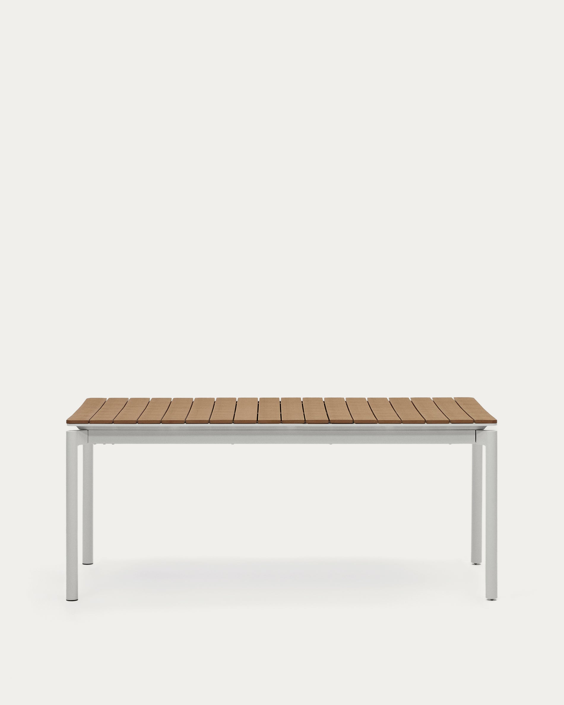 Canyelles outdoor extendable table in polywood and aluminium in light grey 180 (240) x 100cm - Product View