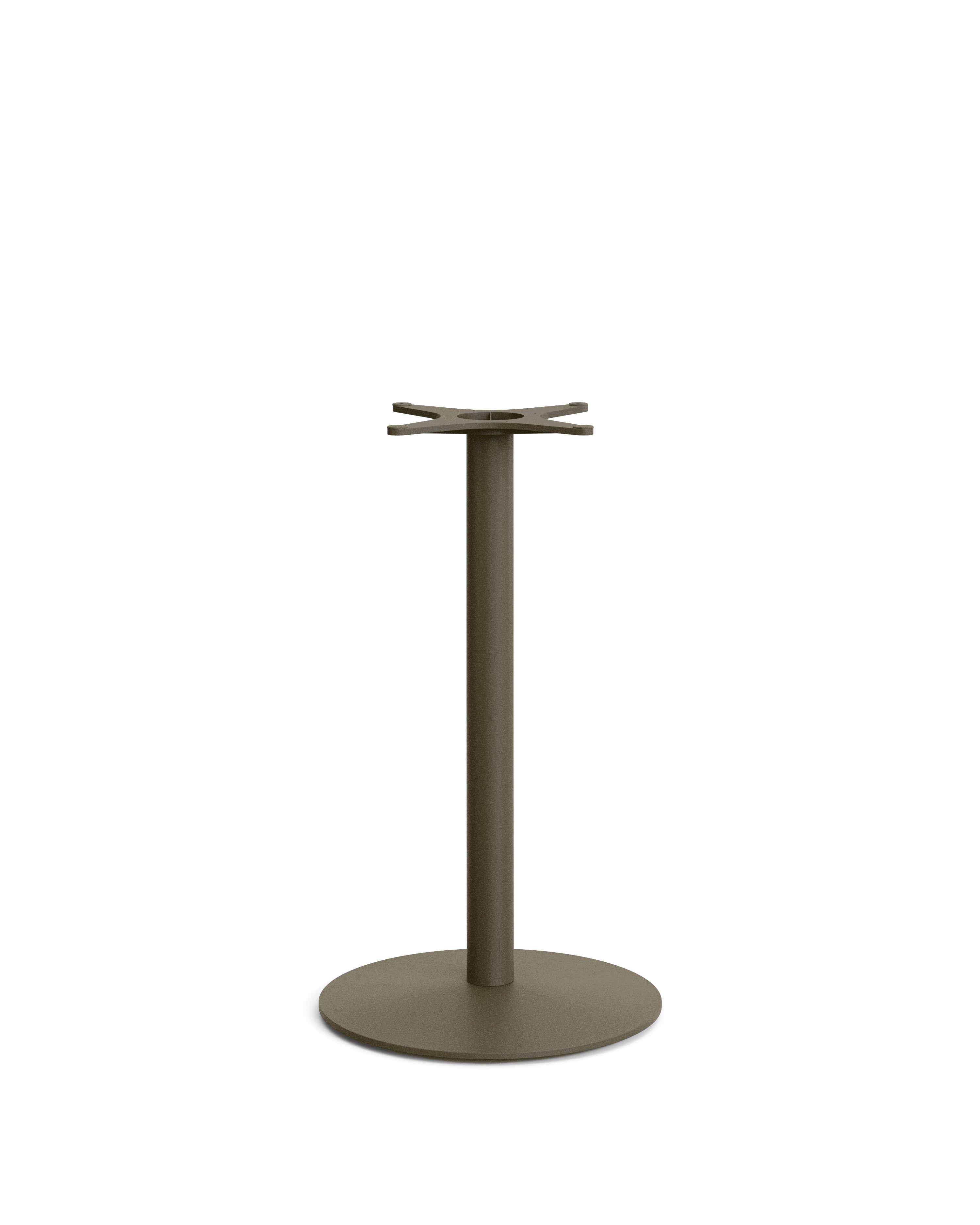 Esilda outdoor tall round table with FSC 100% acacia top Ø80cm and green steel base Ø55x96cm - Product Image