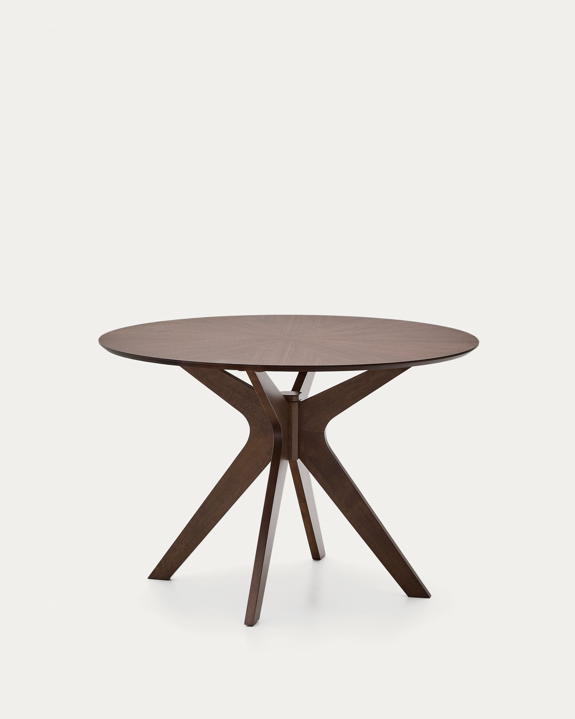 Naanim round table in walnut veneer, Ø 100 cm - Product View