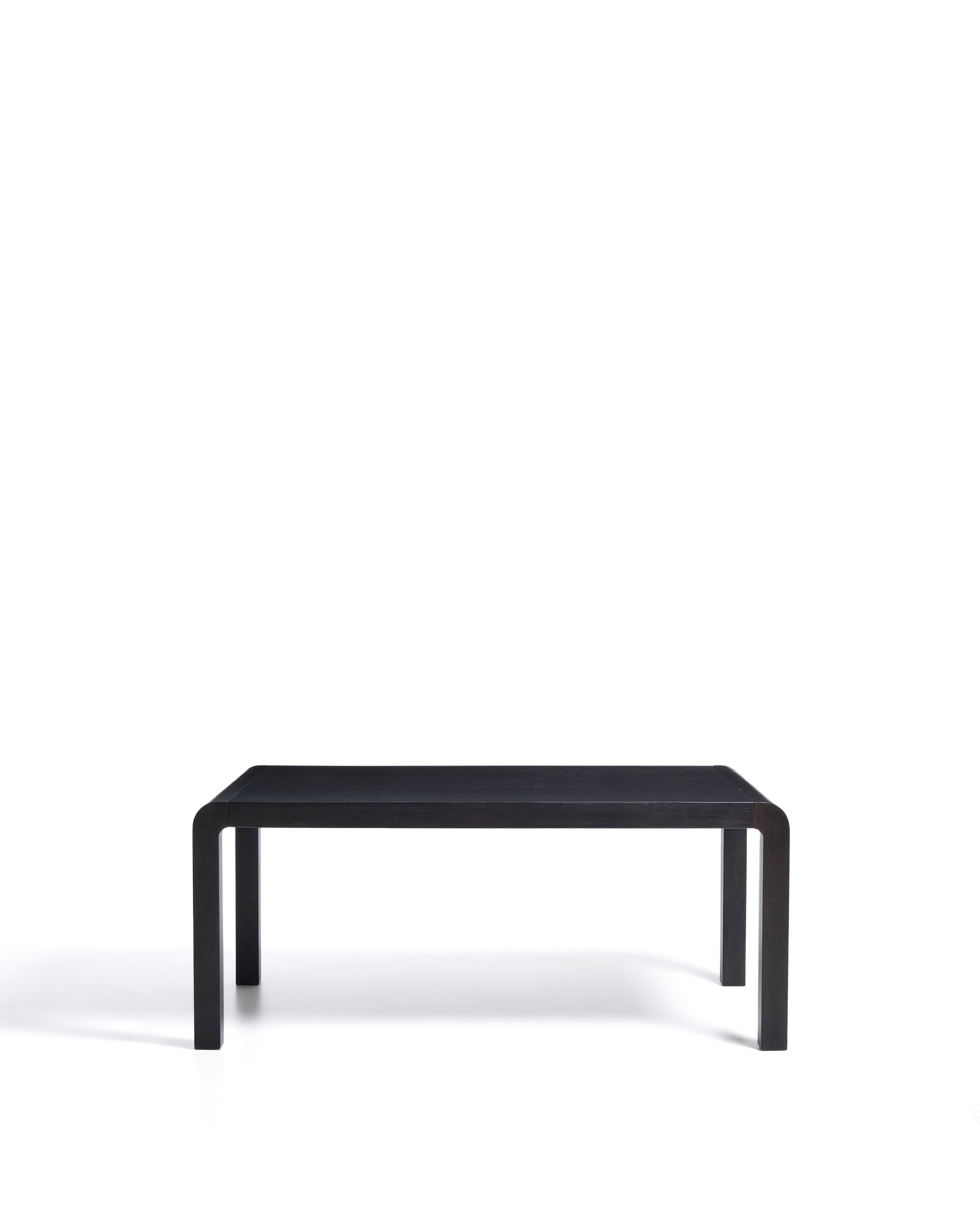 Erisia extendable table in solid oak wood with an ebonized finish 180 (230) x 90 cm FSC 100% - Product Image