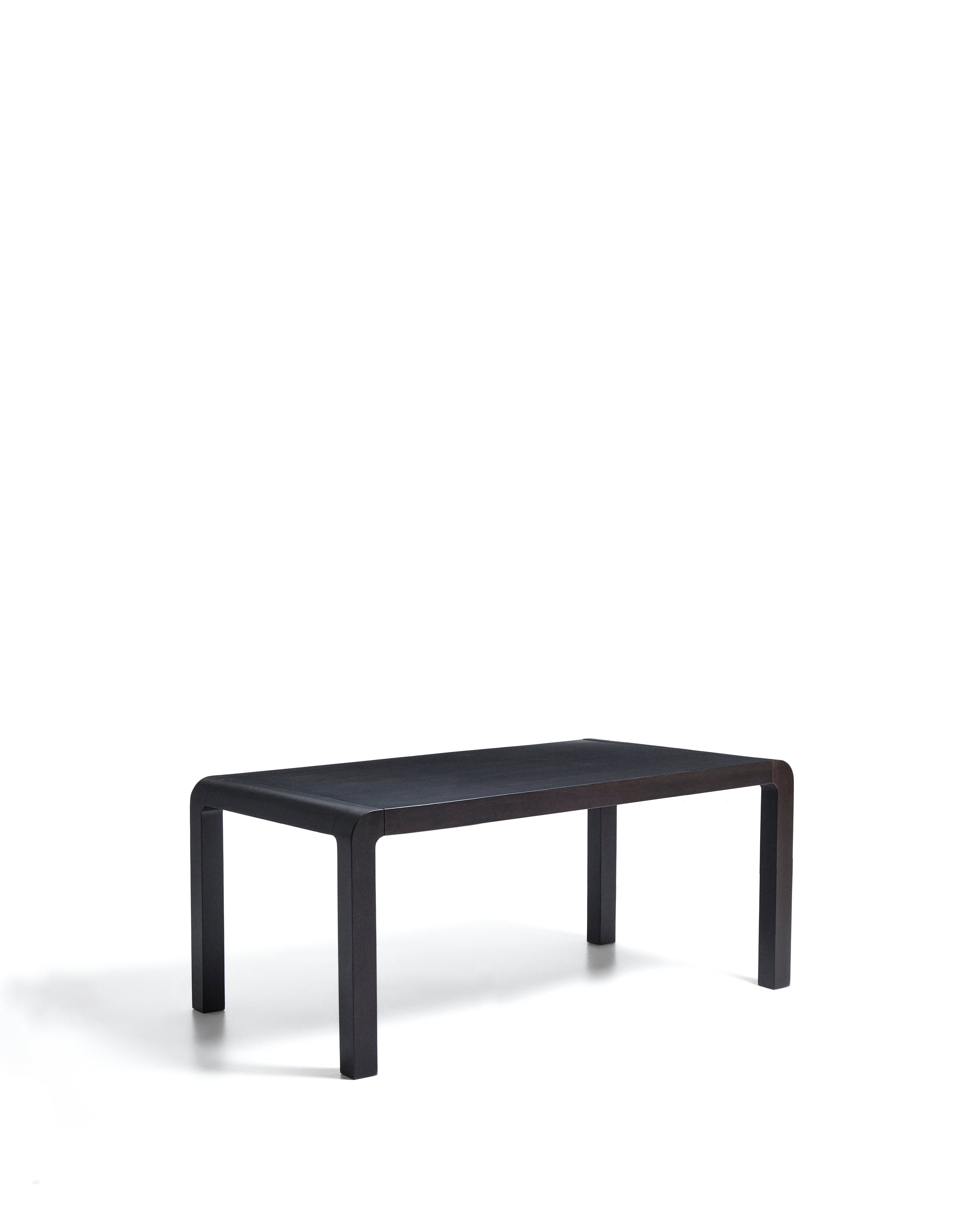 Erisia extendable table in solid oak wood with an ebonized finish 180 (230) x 90 cm FSC 100% - Product Image