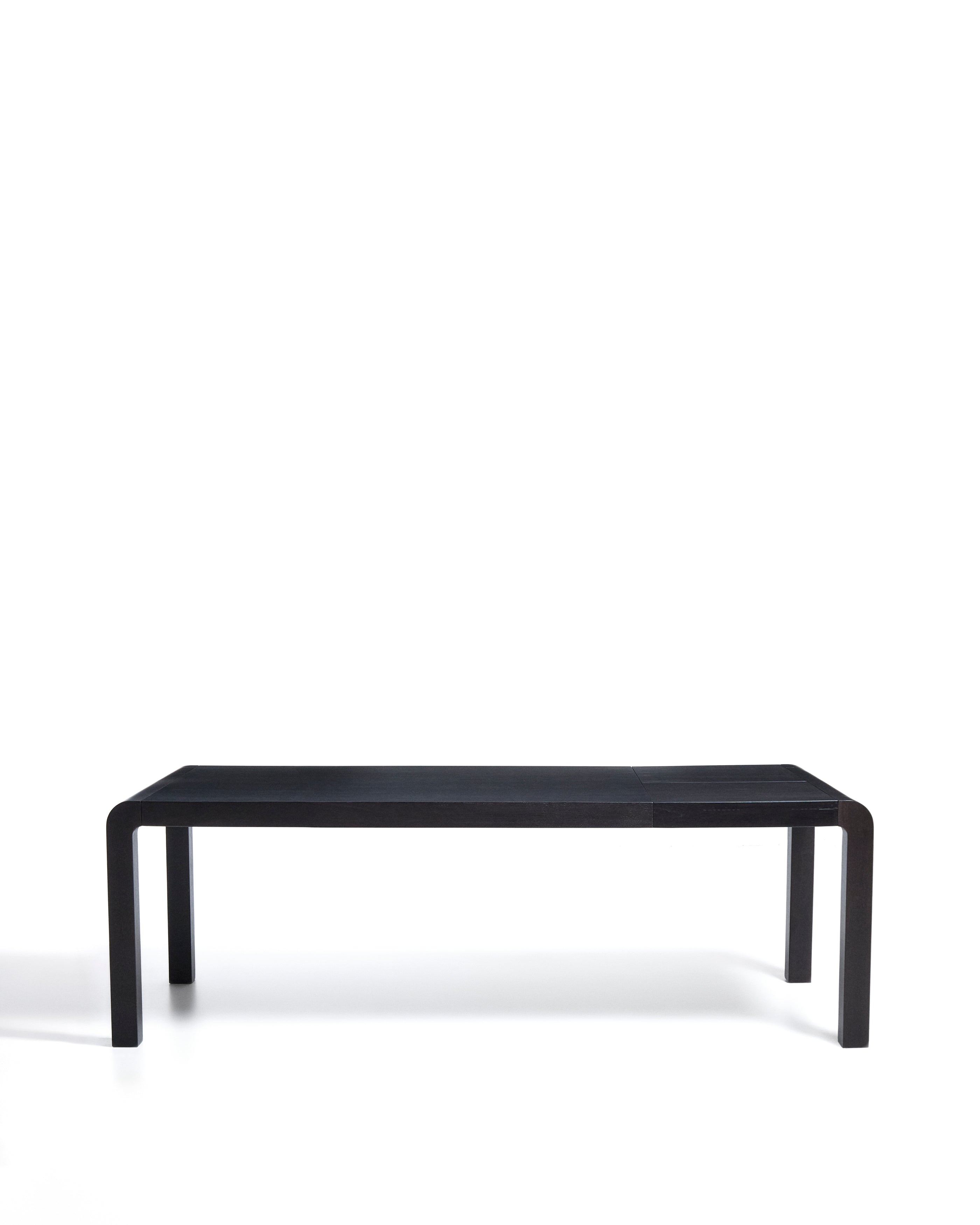 Erisia extendable table in solid oak wood with an ebonized finish 180 (230) x 90 cm FSC 100% - Product Image