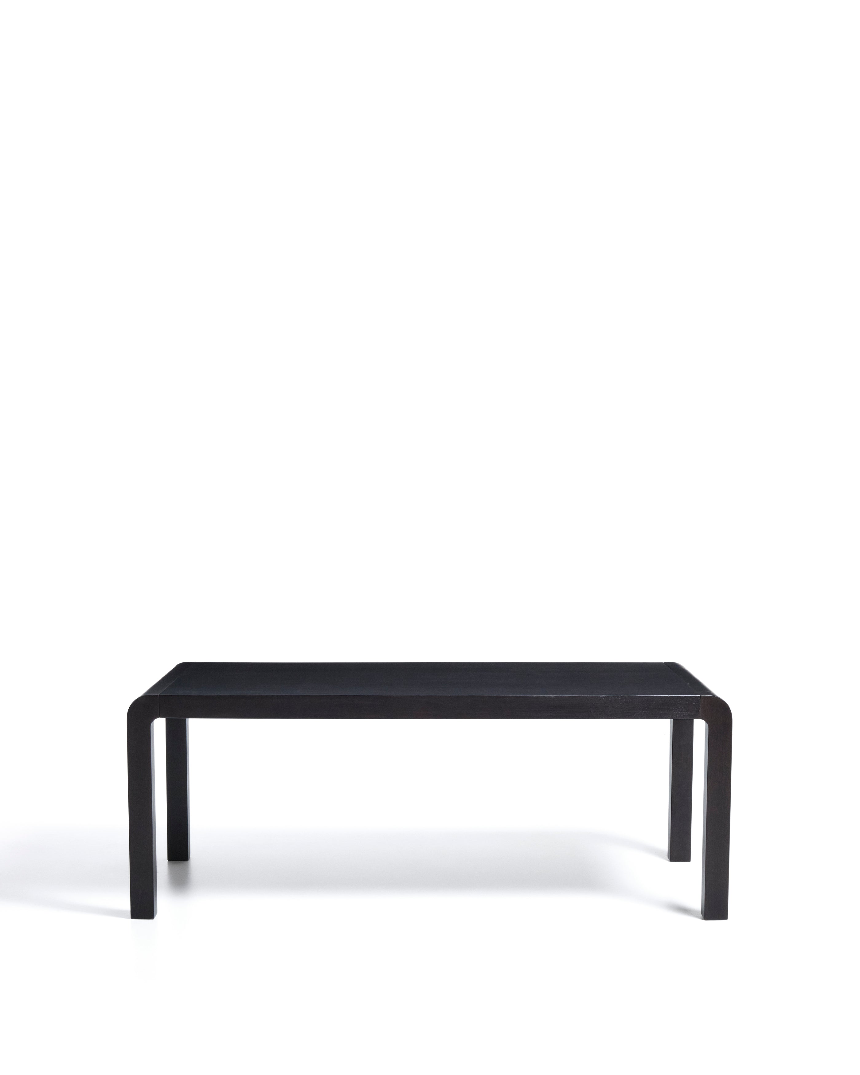 Erisia extendable table in solid oak wood with an ebonised finish 200 (280) x 100 cm FSC 100% - Product Image