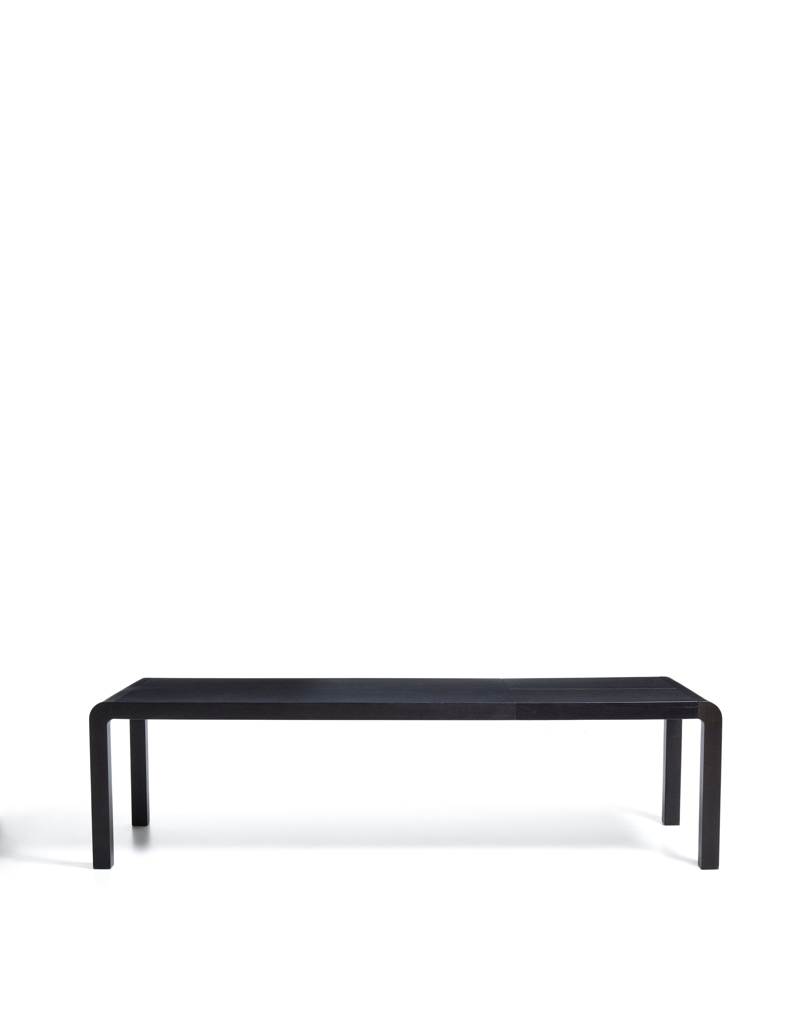 Erisia extendable table in solid oak wood with an ebonised finish 200 (280) x 100 cm FSC 100% - Product Image