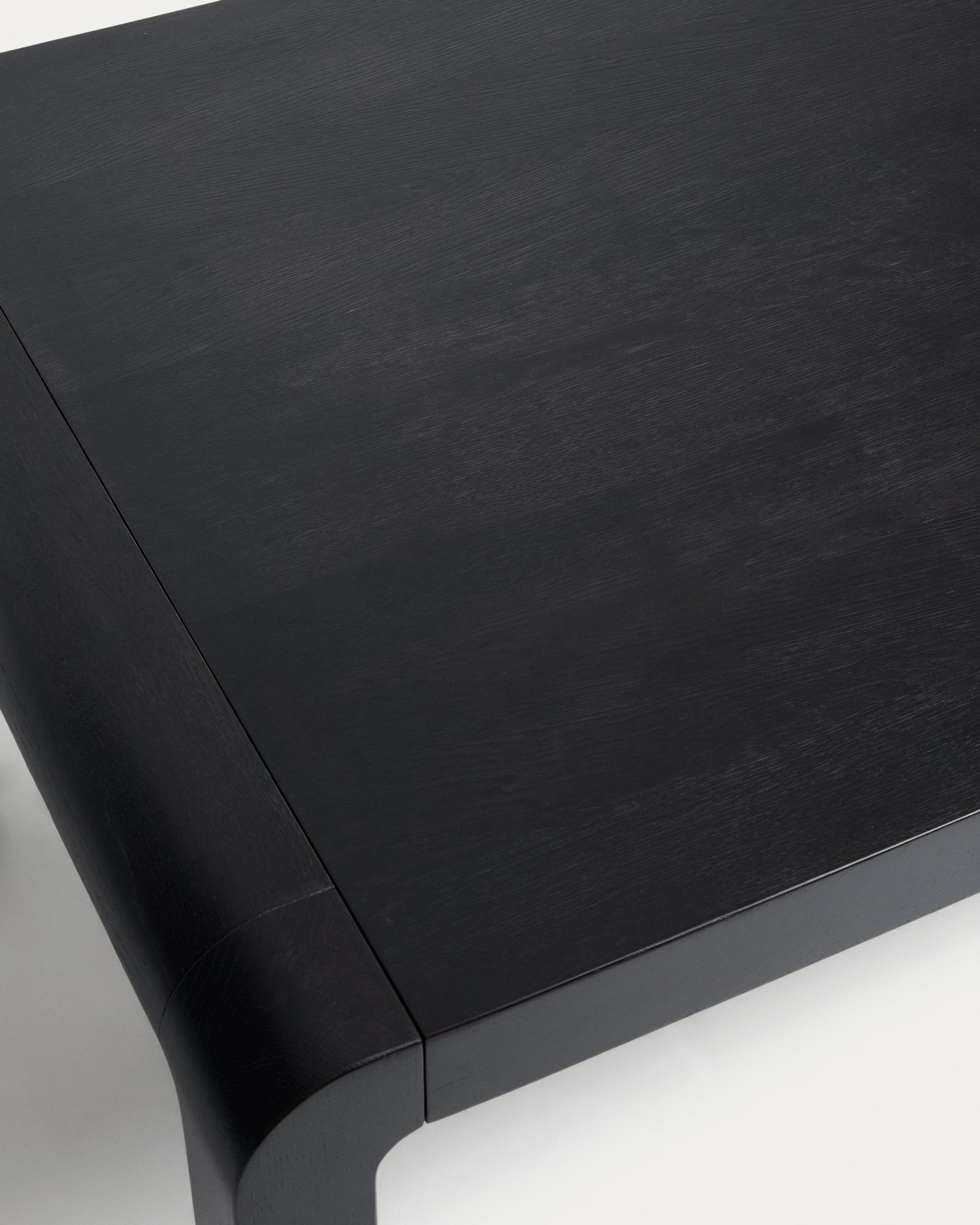Erisia extendable table in solid oak wood with an ebonised finish 200 (280) x 100 cm FSC 100% - Detail