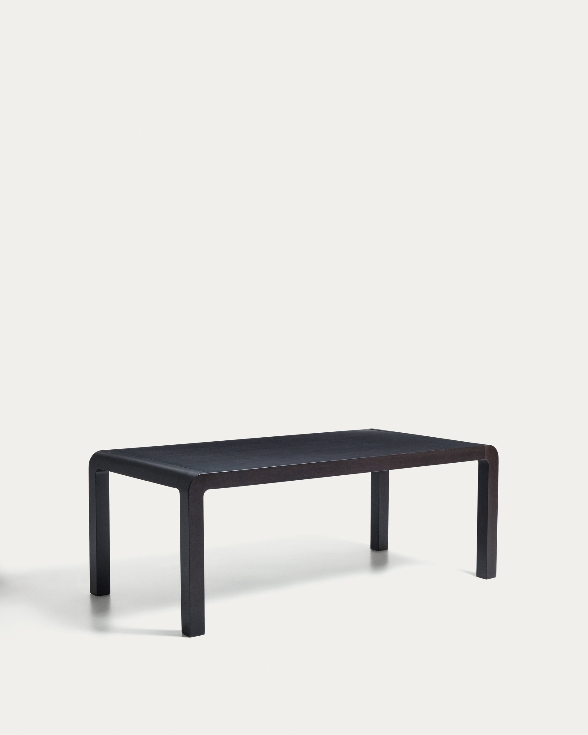 Erisia extendable table in solid oak wood with an ebonised finish 200 (280) x 100 cm FSC 100% - Product View