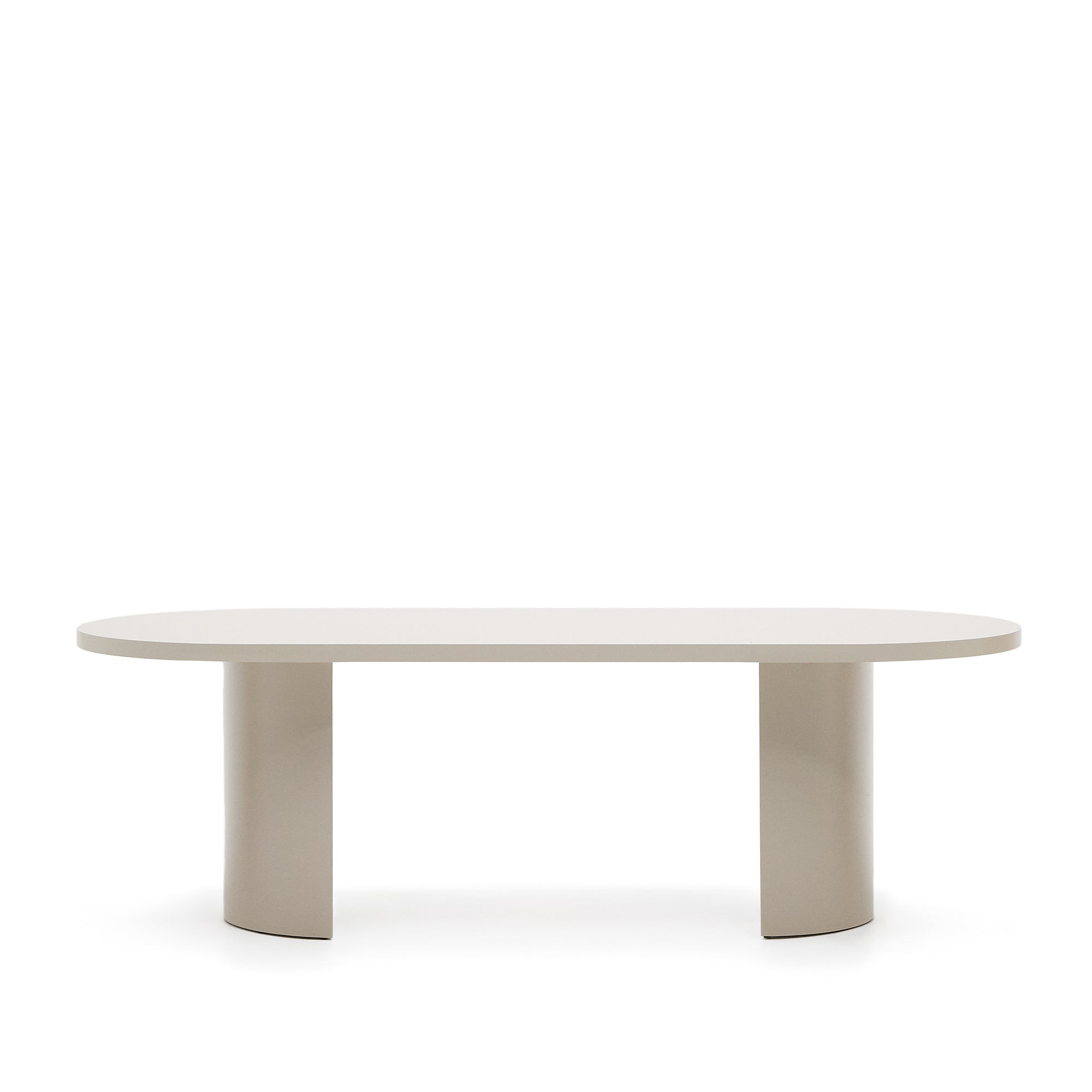 Nealy table in a lacquered MDF in an ecru finish, 240 x 100 cm - Product Image
