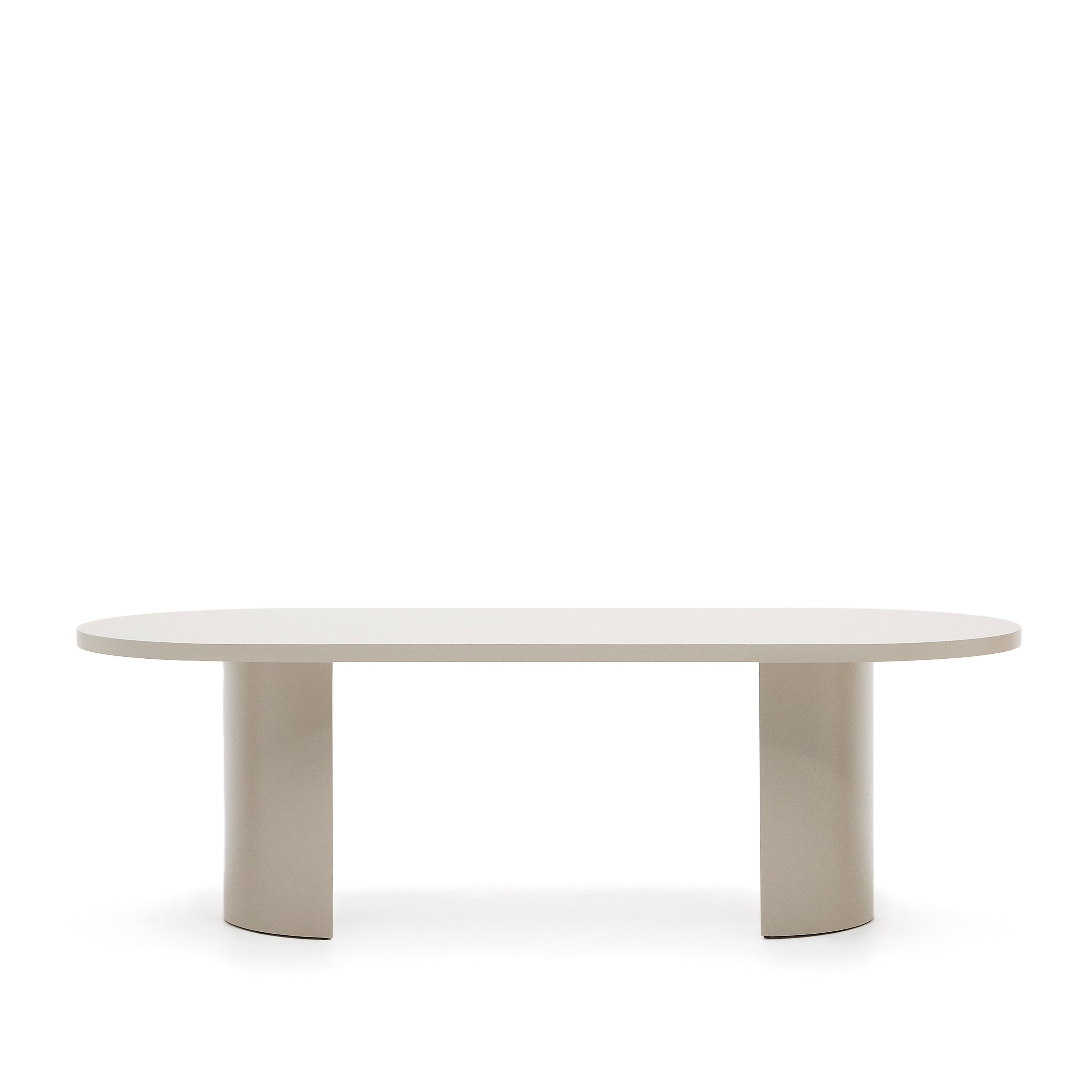 Nealy table in a lacquered MDF in an ecru finish, 240 x 100 cm - Product Image