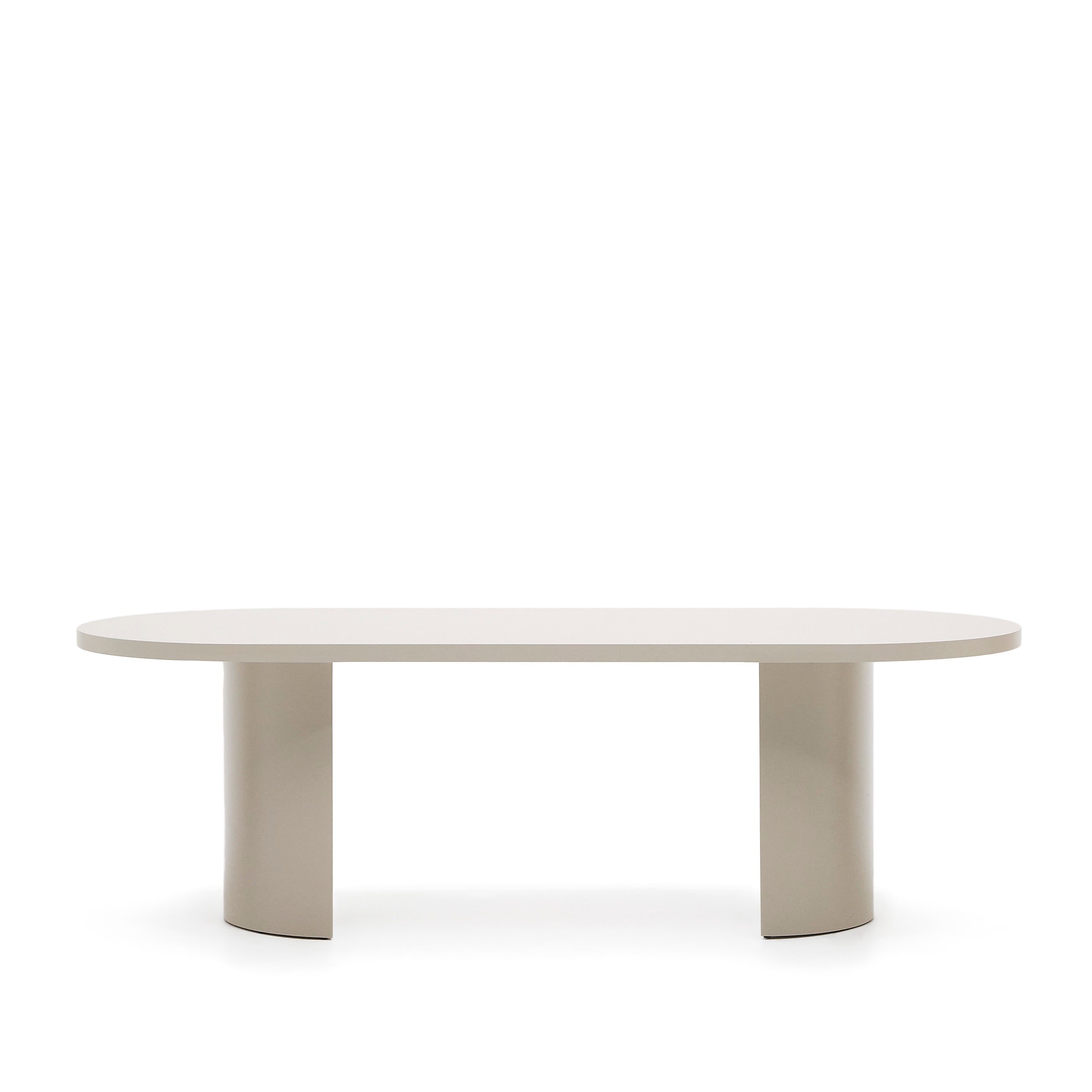 Nealy table in lacquered MDF, ecru finish, 240 x 100 cm