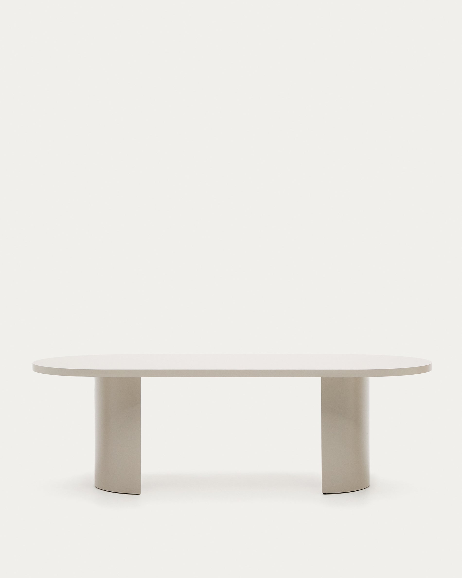 Nealy table in a lacquered MDF in an ecru finish, 240 x 100 cm - Product View