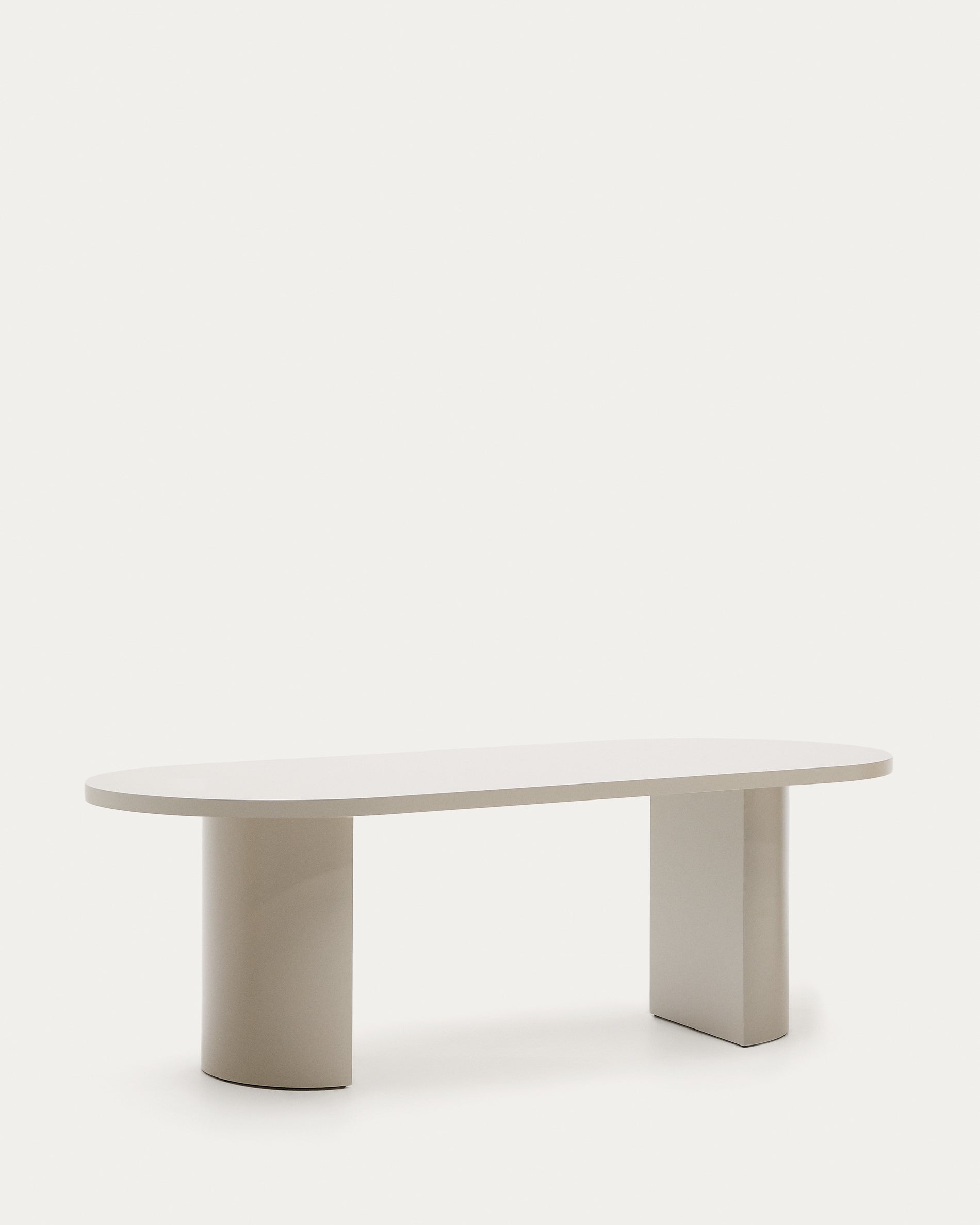 Nealy table in a lacquered MDF in an ecru finish, 240 x 100 cm - Product View