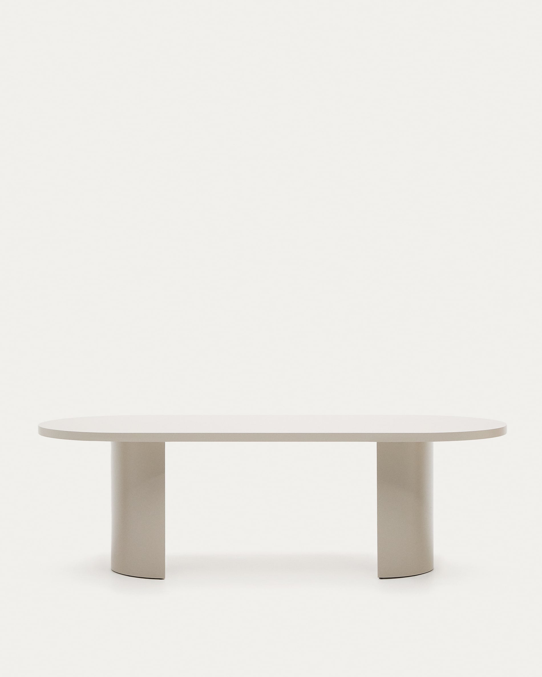 Nealy table in lacquered MDF, ecru finish, 240 x 100 cm