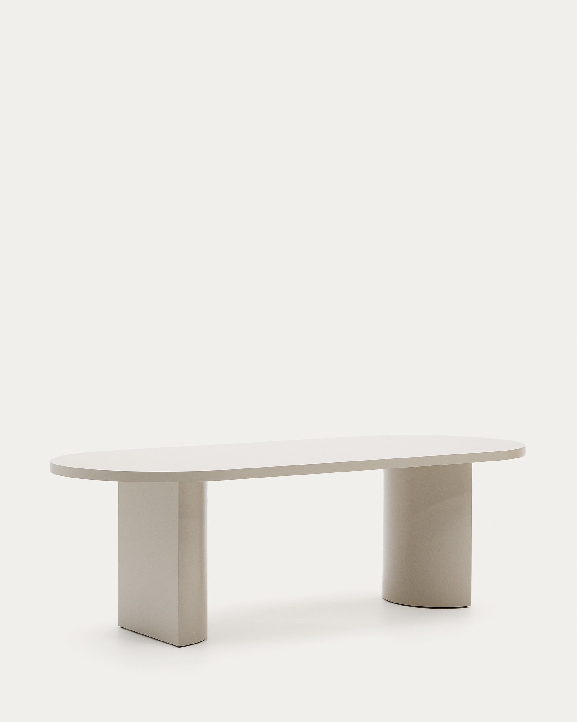 Nealy table in a lacquered MDF in an ecru finish, 240 x 100 cm - Product View
