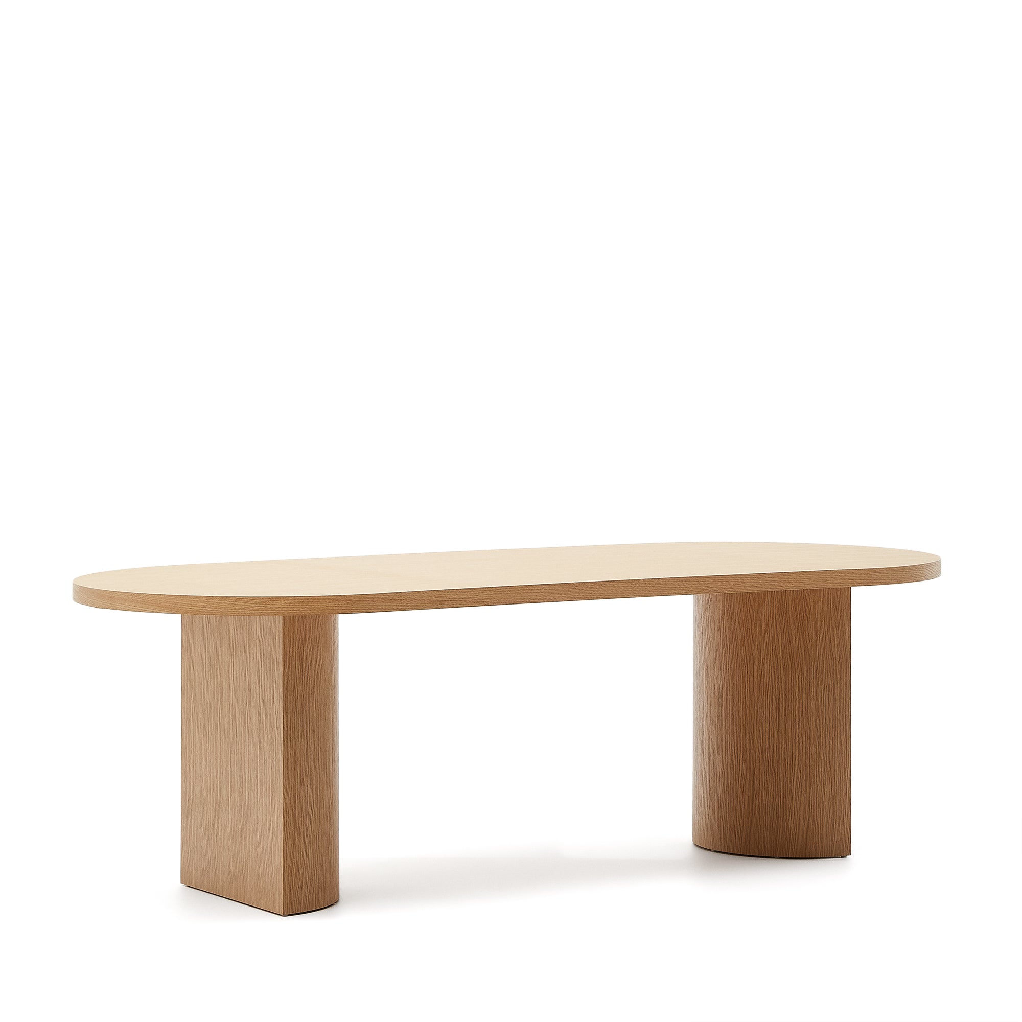 Nealy table with oak veneer with natural finish, 240 x 100 cm