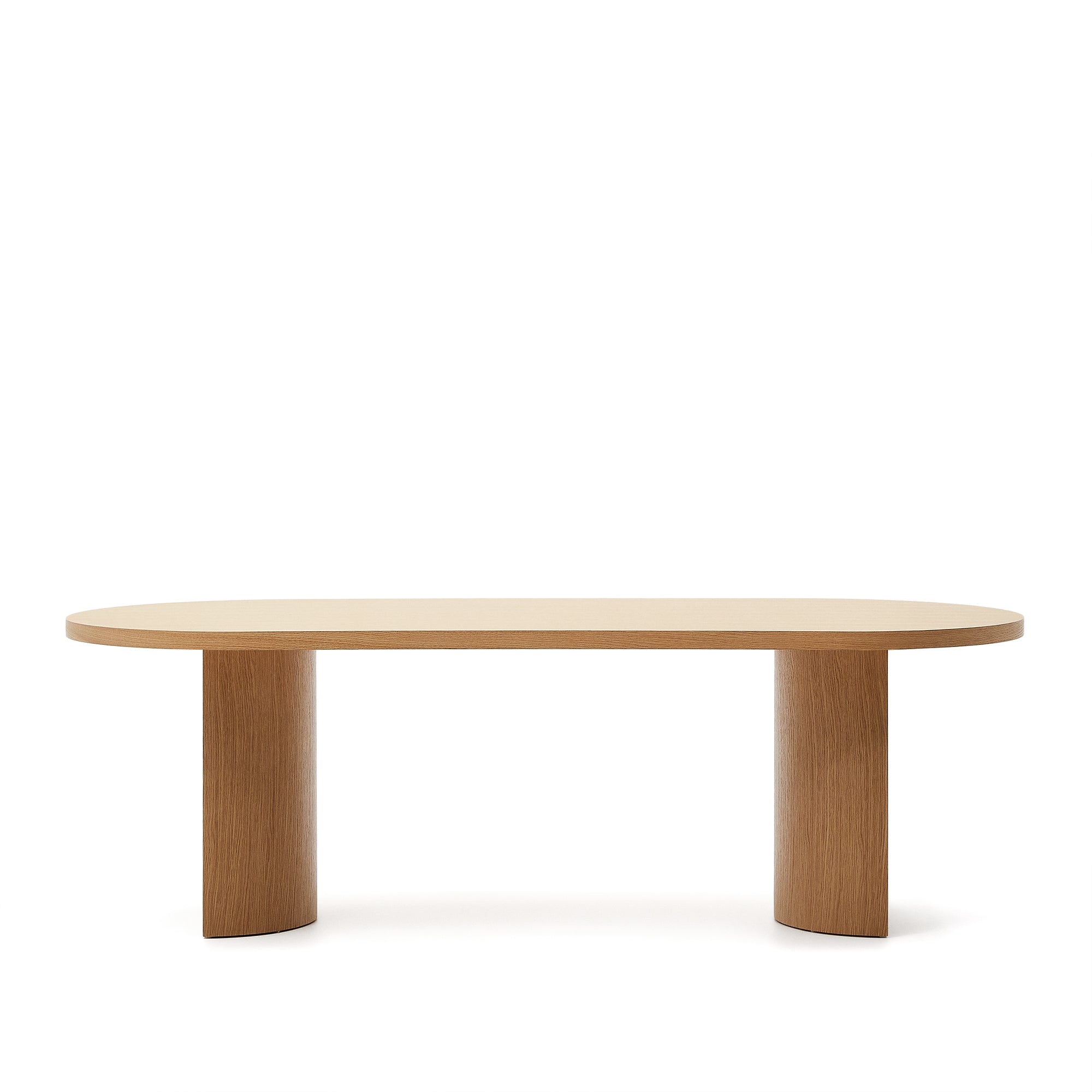 Nealy table with oak veneer with natural finish, 240 x 100 cm