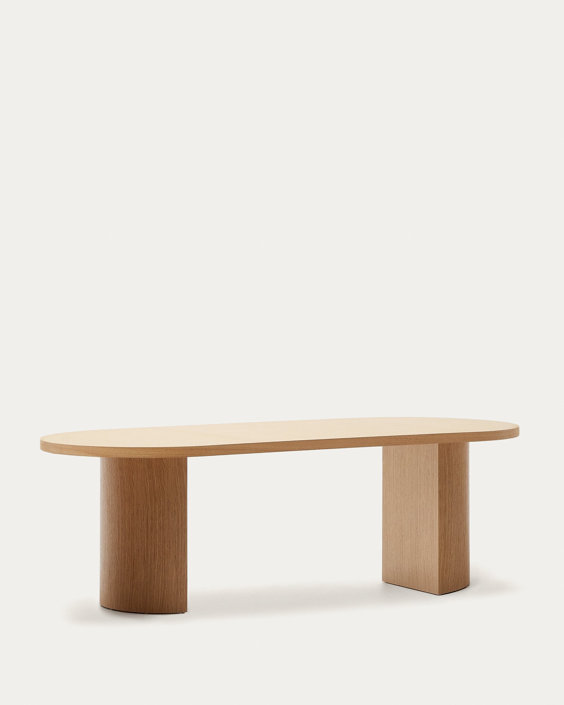 Nealy table with oak veneer with natural finish, 240 x 100 cm