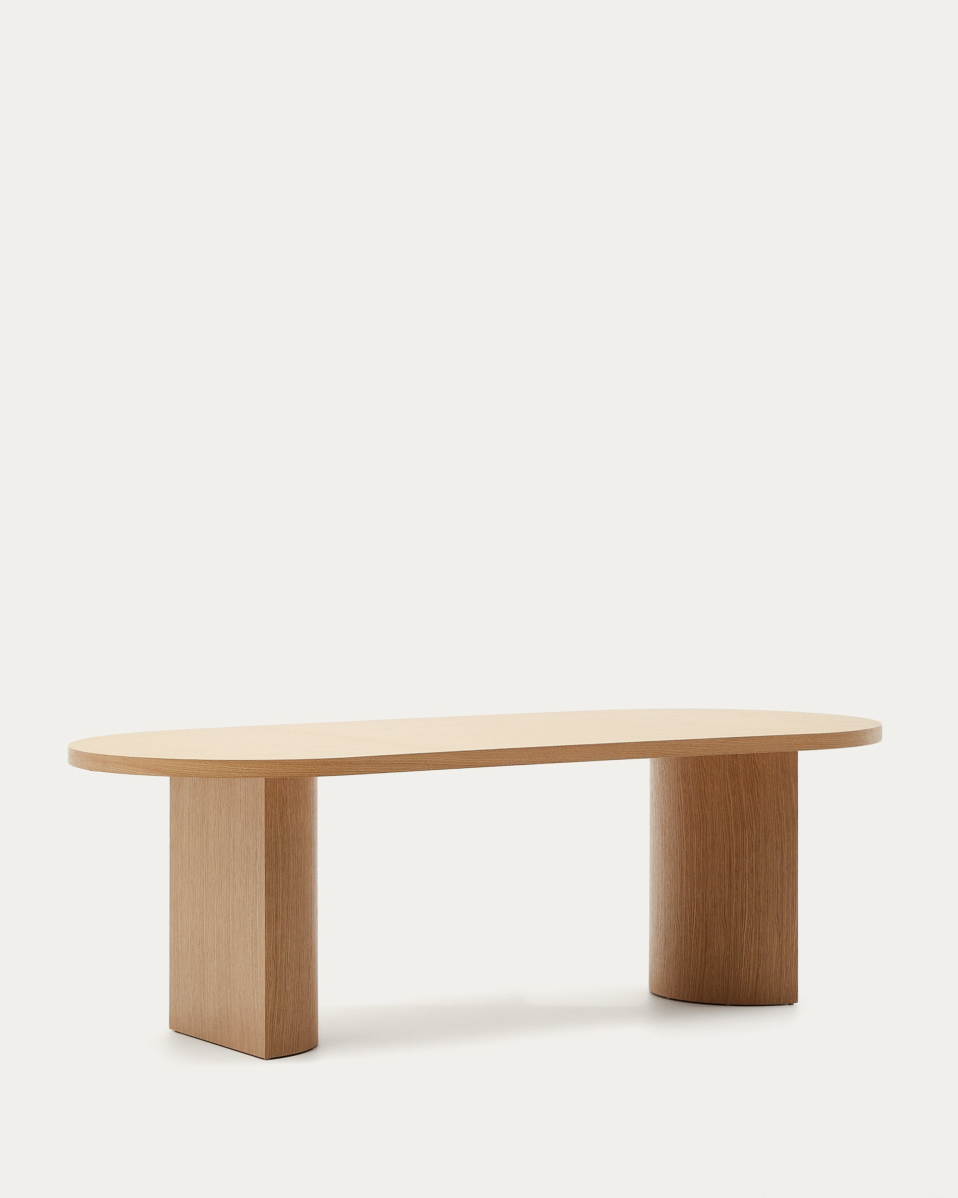 Nealy table with oak veneer with natural finish, 240 x 100 cm