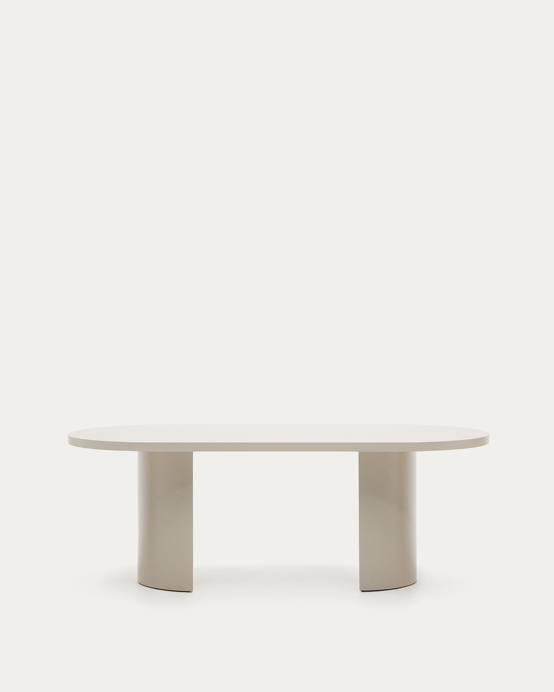 Nealy table in a lacquered MDF in an ecru finish, 200 x 100 cm - Product View