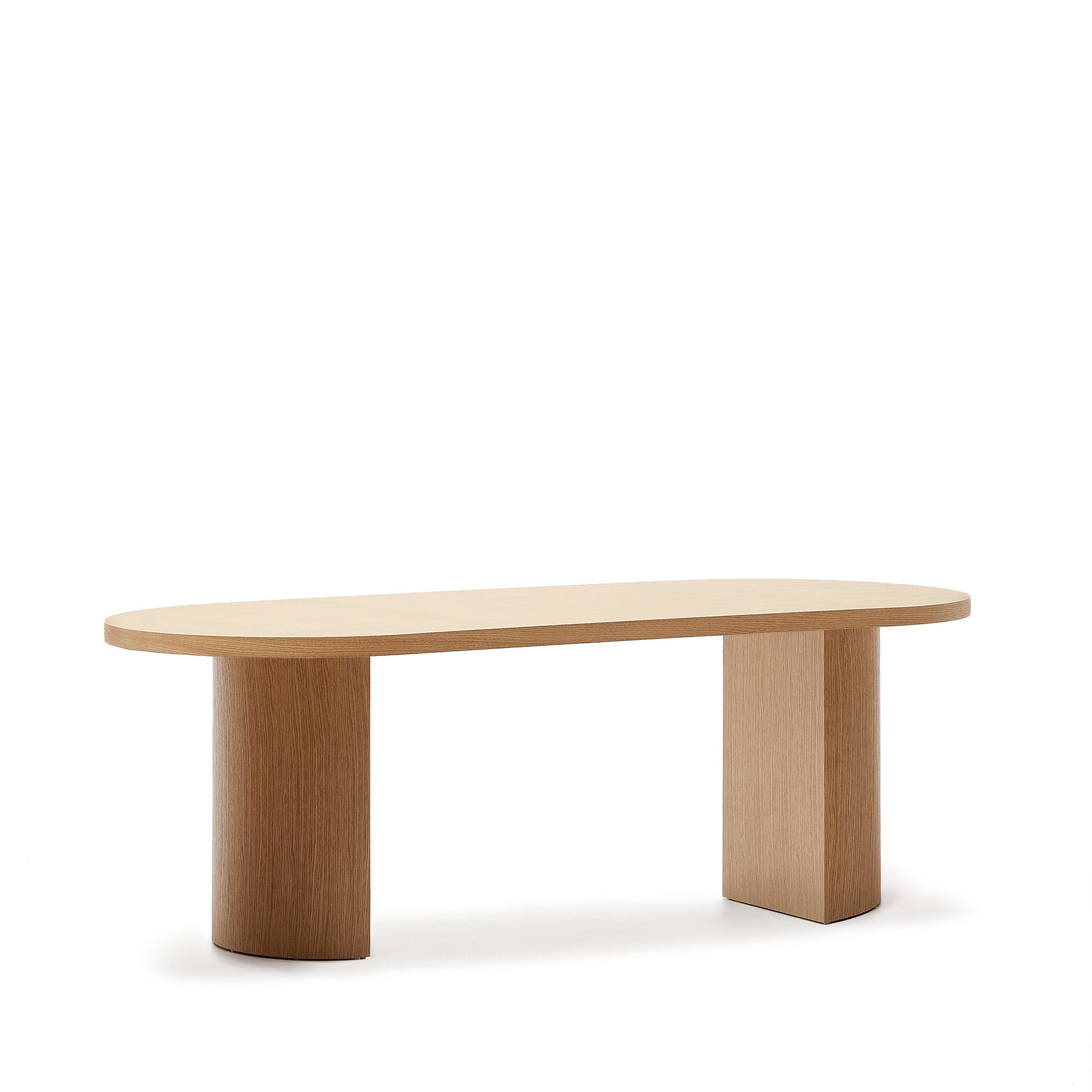 Nealy table with an oak veneer in a natural finish, 200 x 100 cm - Product Image
