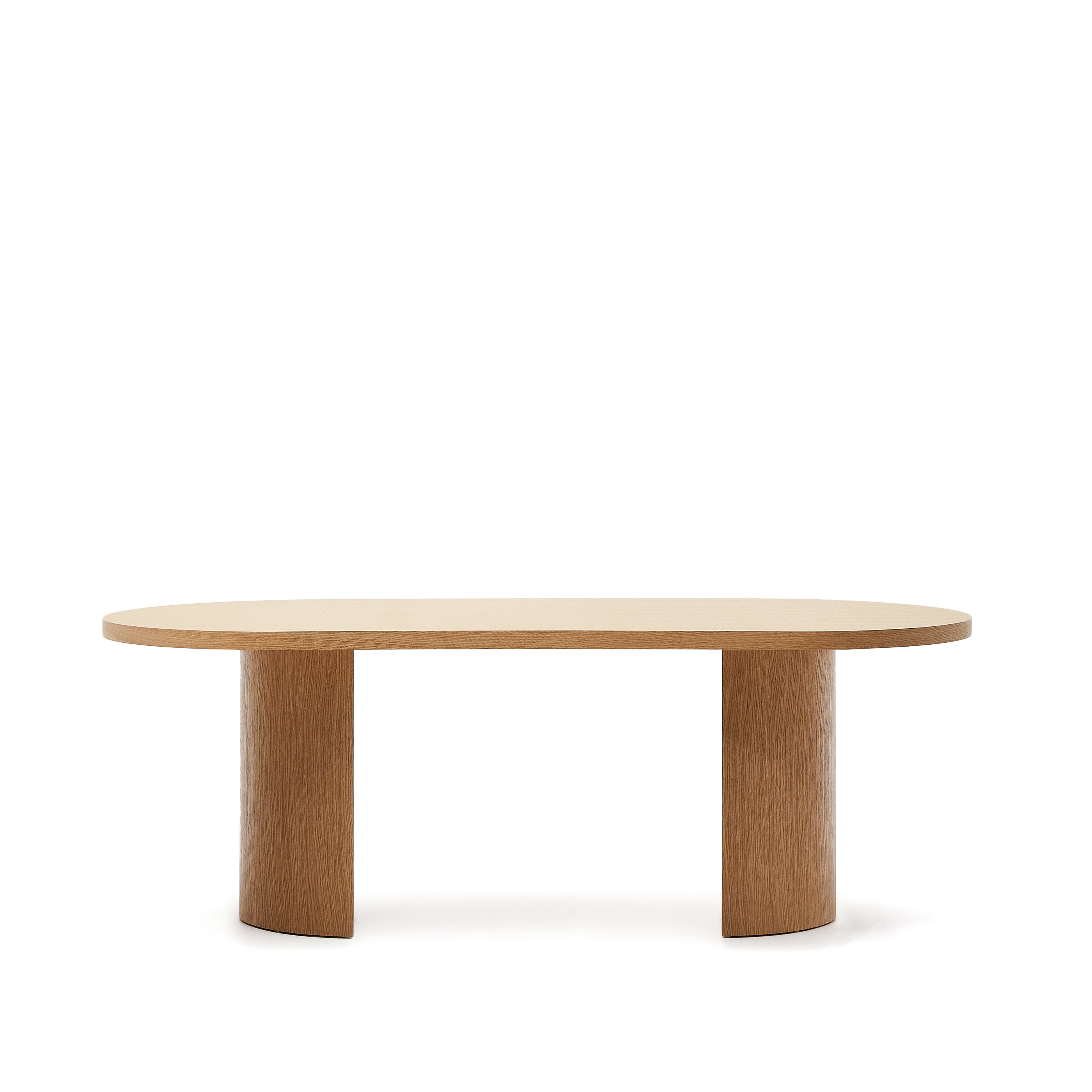 Nealy table with an oak veneer in a natural finish, 200 x 100 cm - Product Image