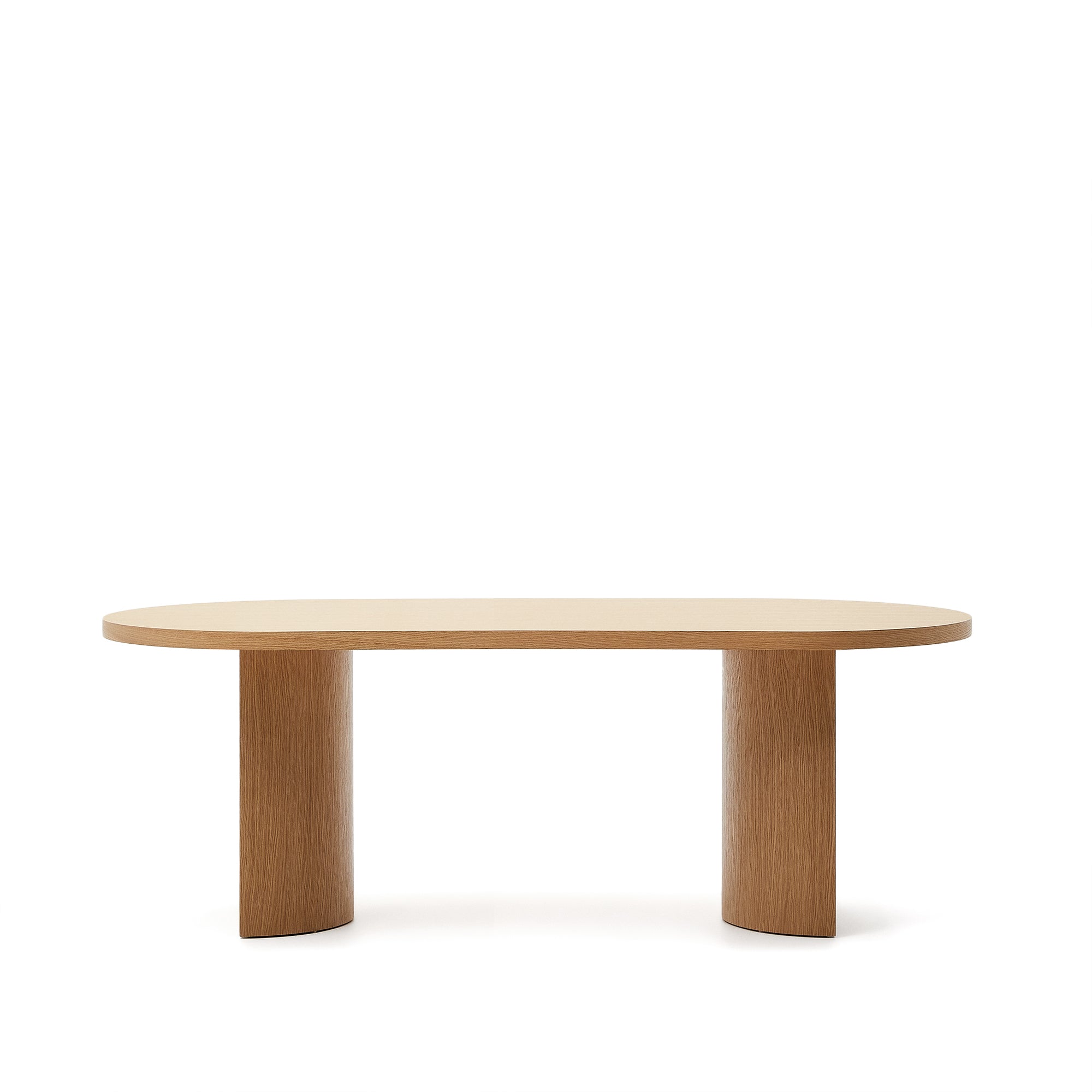 Nealy table with an oak veneer in a natural finish, 200 x 100 cm - Product Image