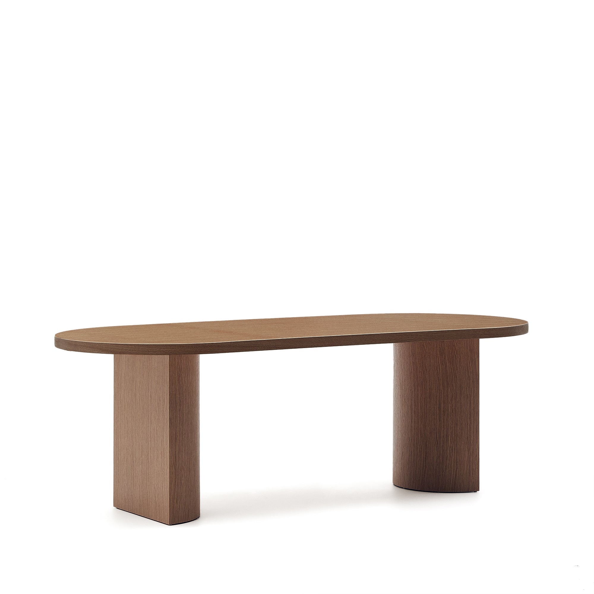 Nealy table with walnut veneer with natural finish, 200 x 100 cm