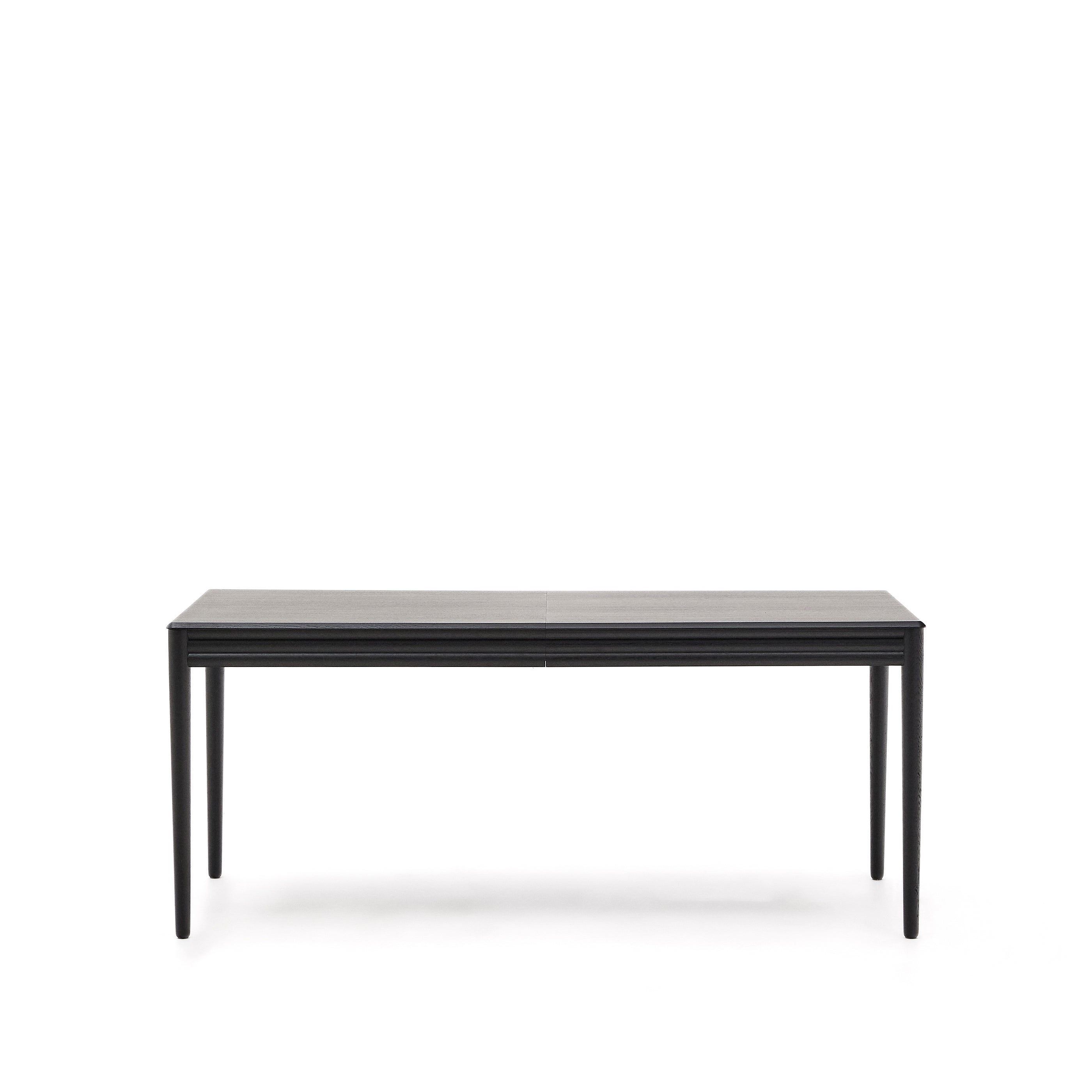 Lenon extendable table with black oak veneer and solid oak 160(240)x90cm FSC Mix Credit