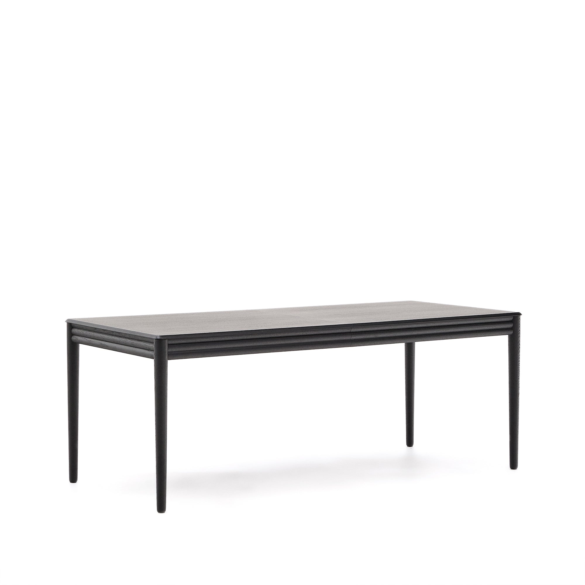 Lenon extending table in black oak veneer and solid oak 200(280)x90cm FSC Mix Credit - Product Image