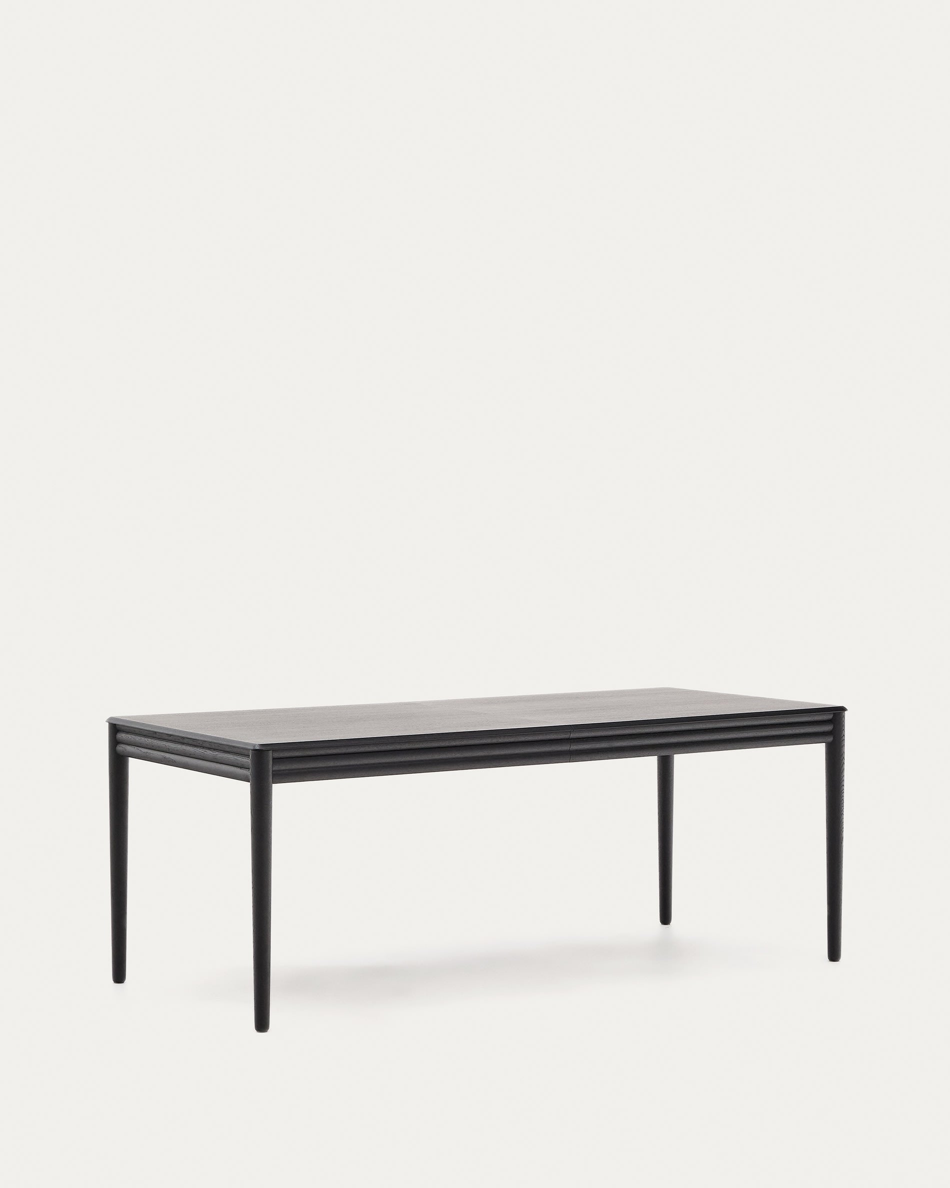 Lenon extendable table with black oak veneer and solid oak 200(280)x90cm FSC Mix Credit