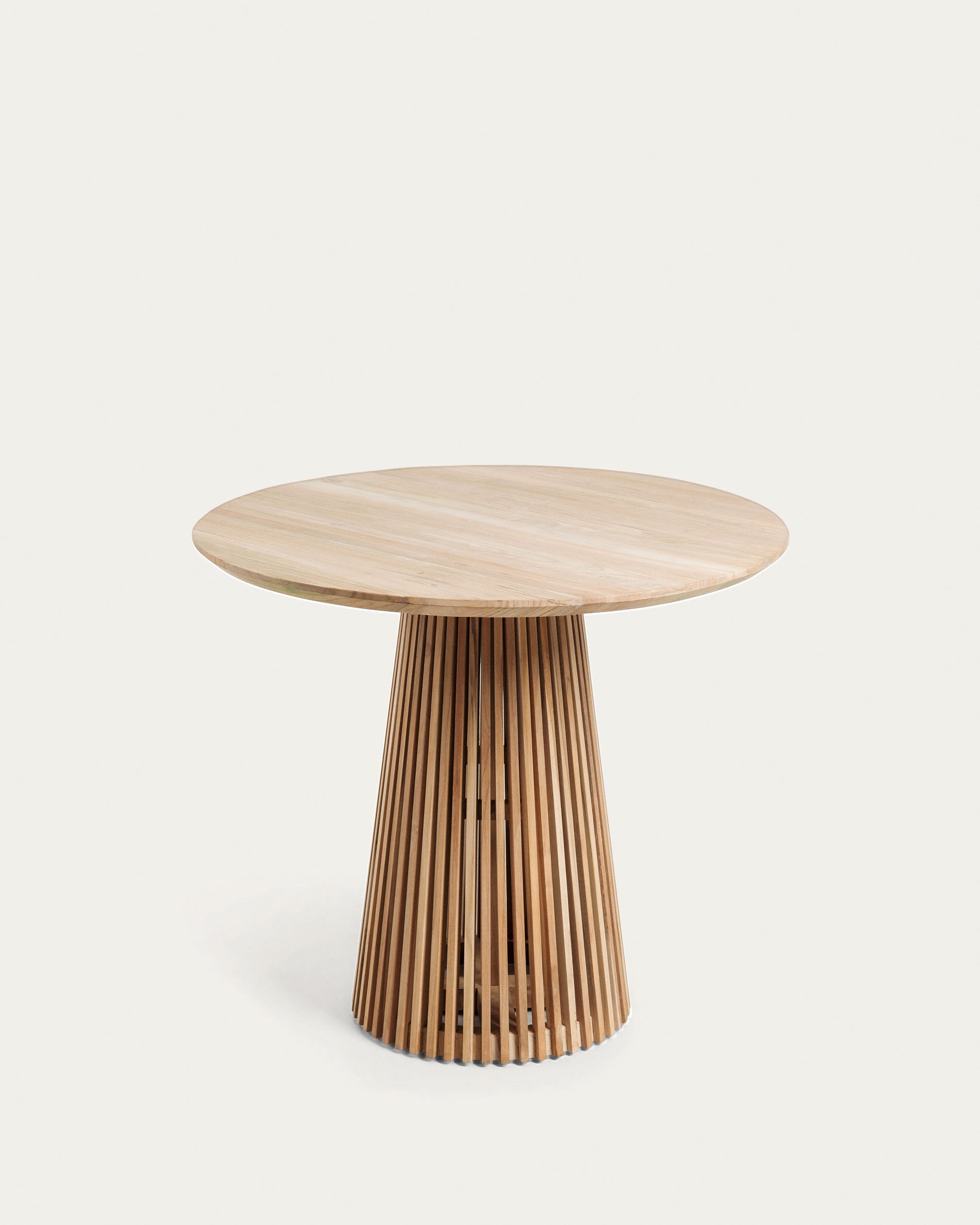 Jeanette round solid teak wood table, Ø 90 cm - Product View