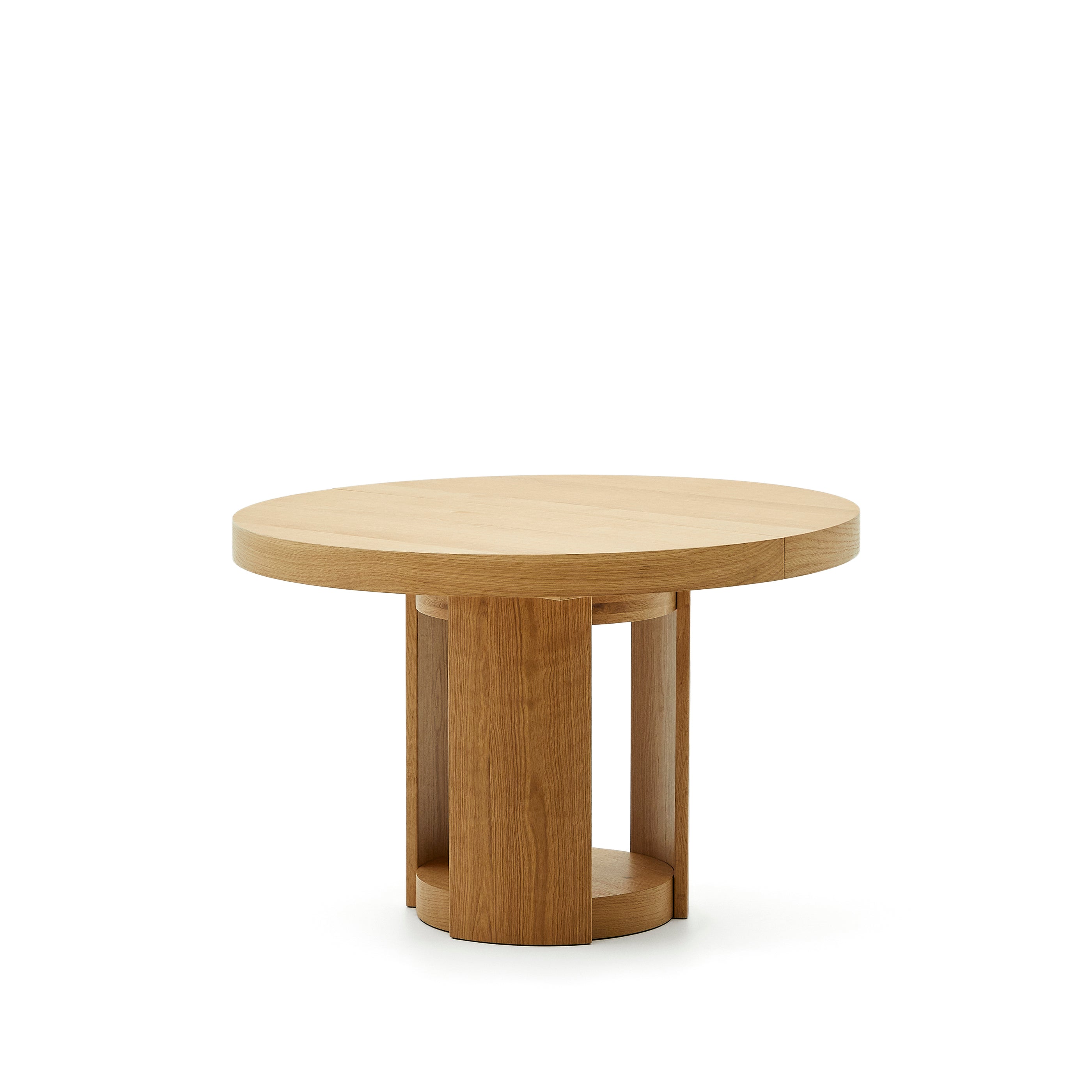 Artis kihúzható kerek asztal tömör fa és tölgy furnér 100% FSC, 120 (170) cm x 80 cm