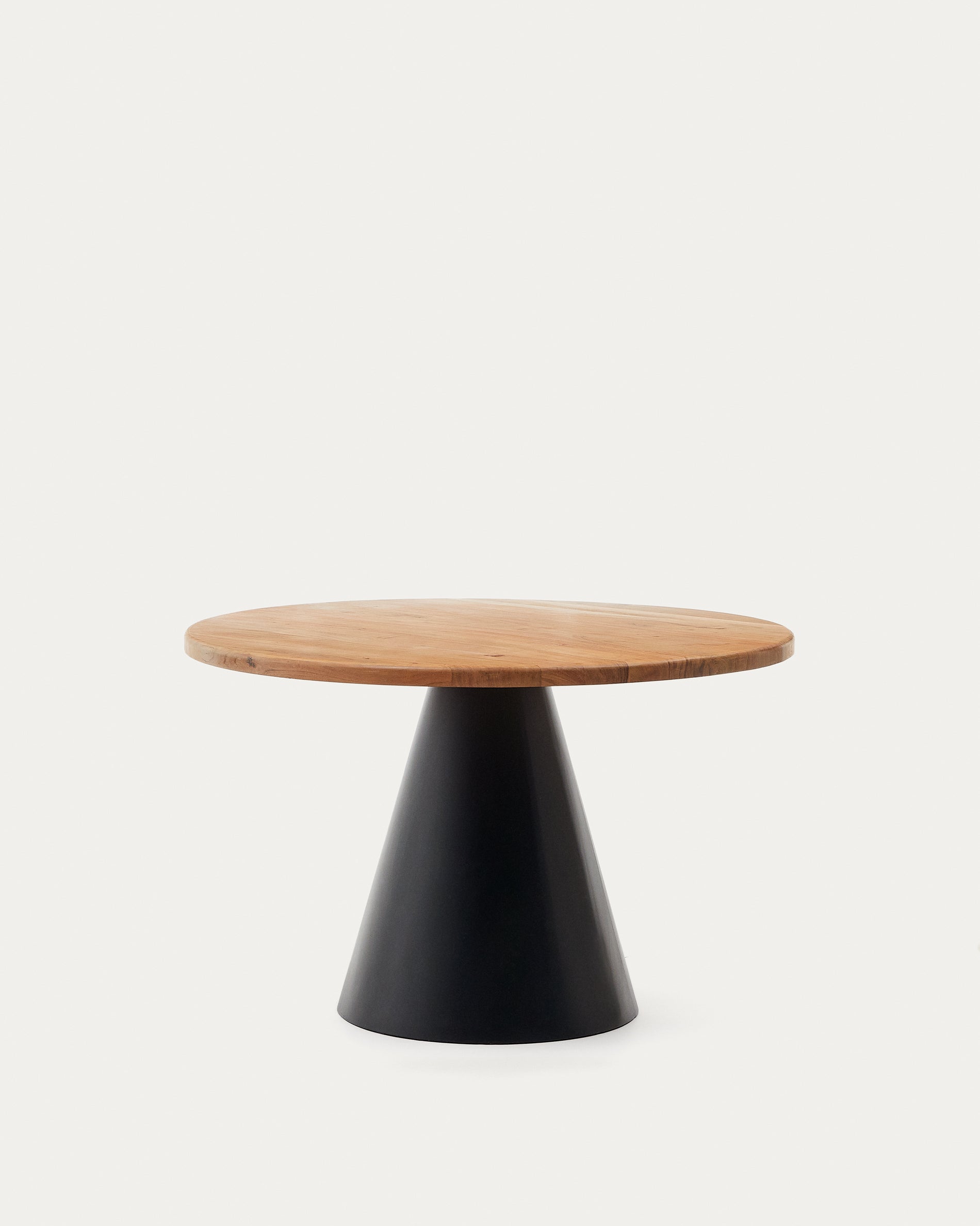 Wilshire round table in solid acacia wood and steel legs with black finish, Ø 120 cm