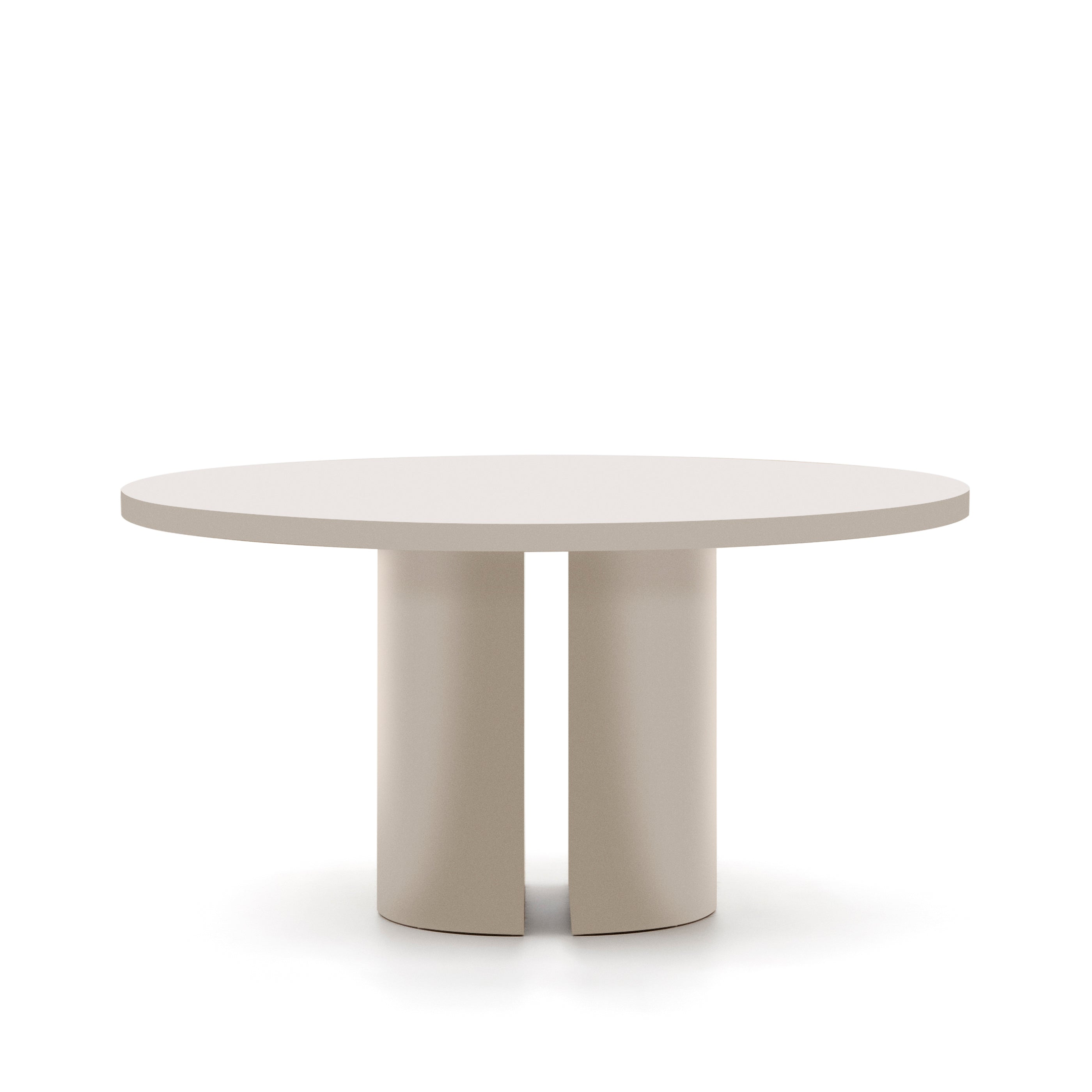 Nealy round table in lacquered MDF in an ecru finish, Ø 150 cm - Product Image