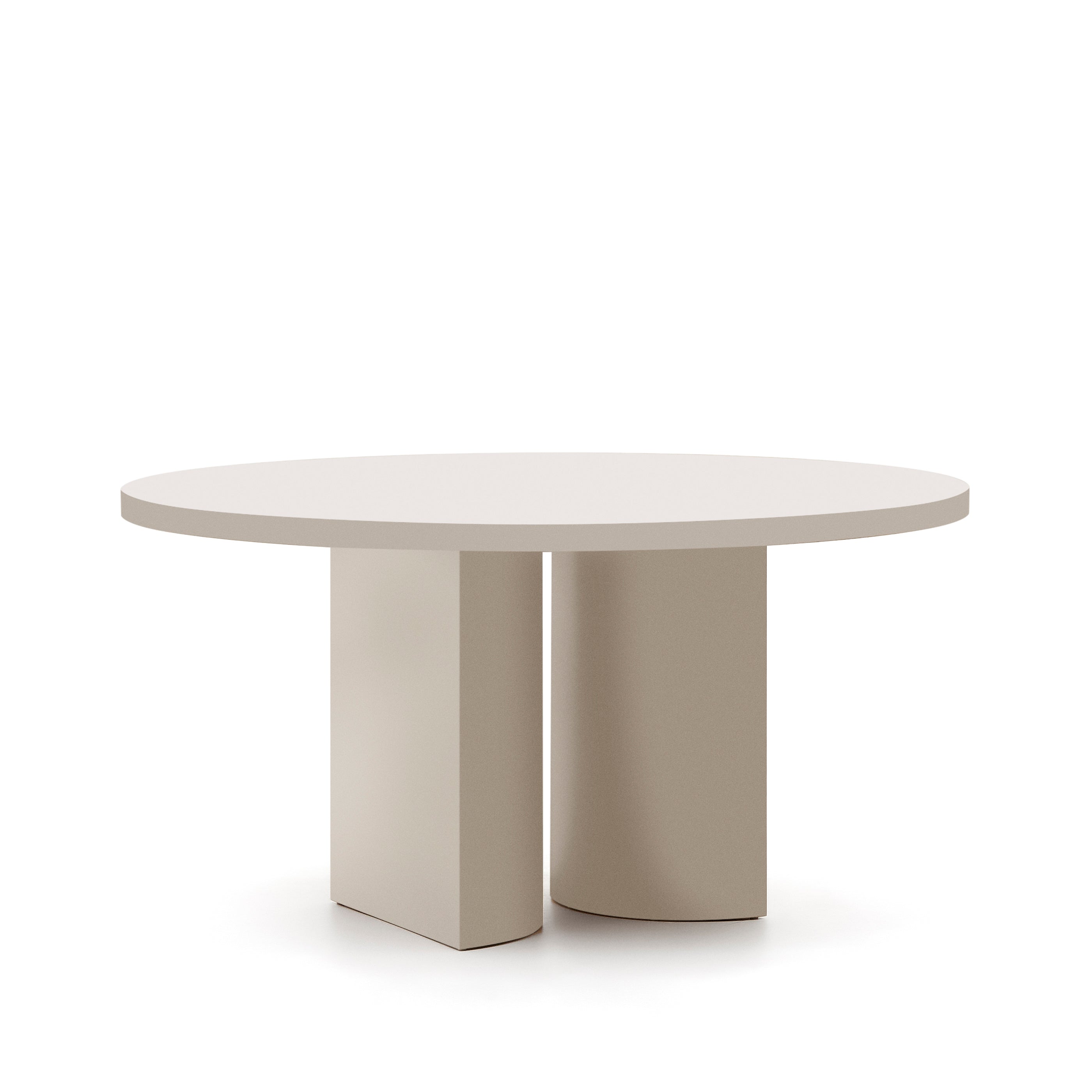 Nealy round table in lacquered MDF in an ecru finish, Ø 150 cm - Product Image