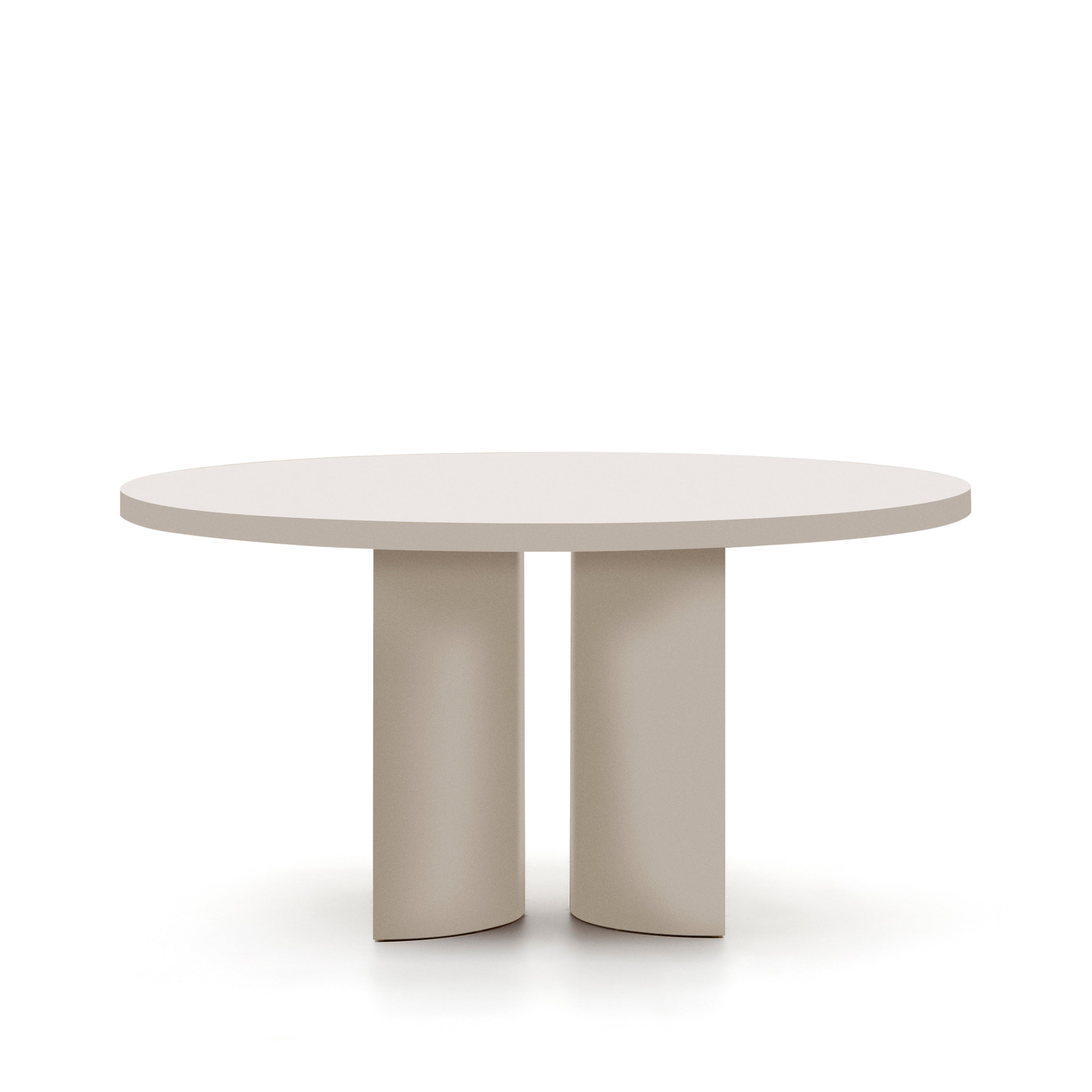 Nealy round table in lacquered MDF in an ecru finish, Ø 150 cm - Product Image