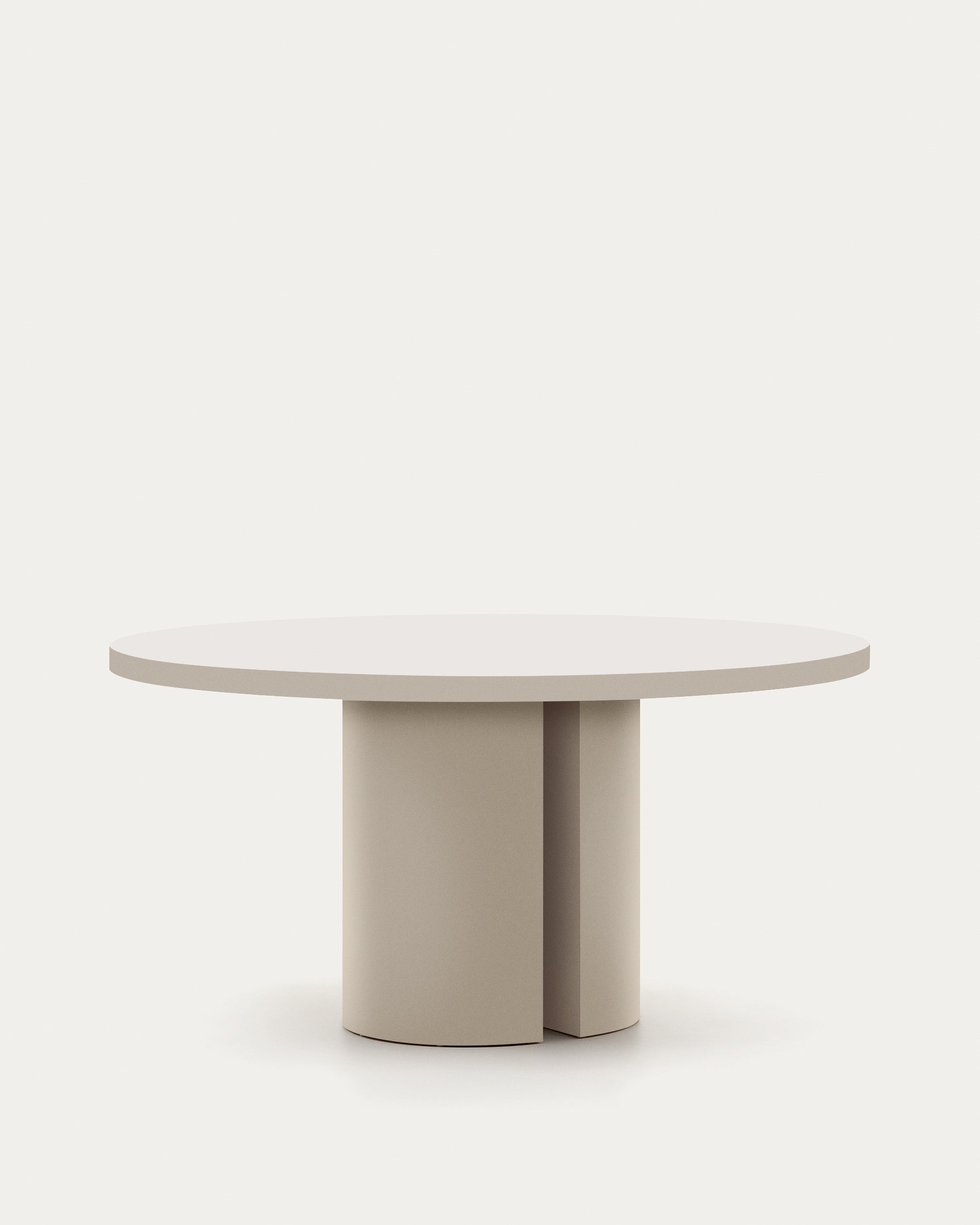 Nealy round table in lacquered MDF in an ecru finish, Ø 150 cm - Product View