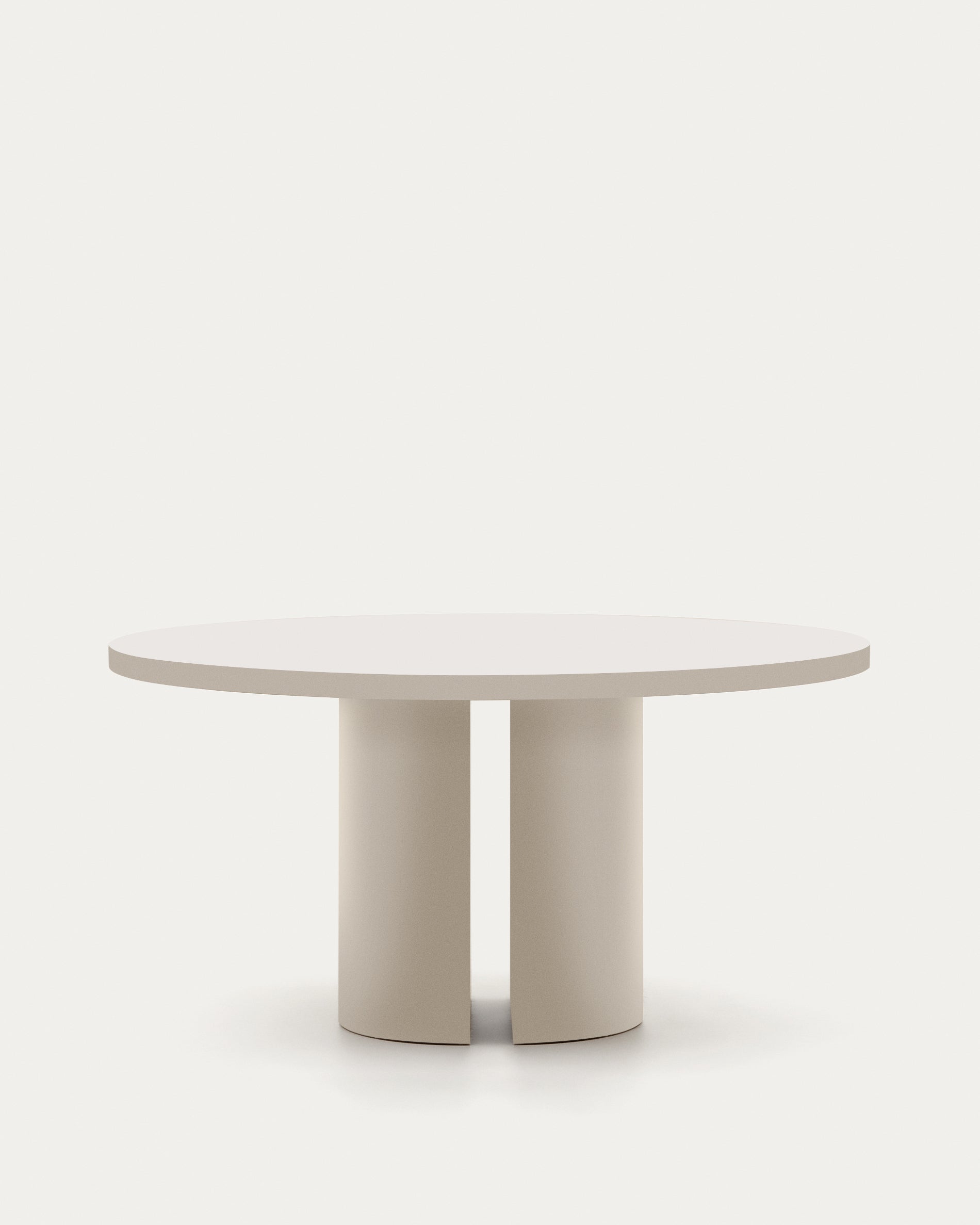 Nealy round table in lacquered MDF in an ecru finish, Ø 150 cm - Product View