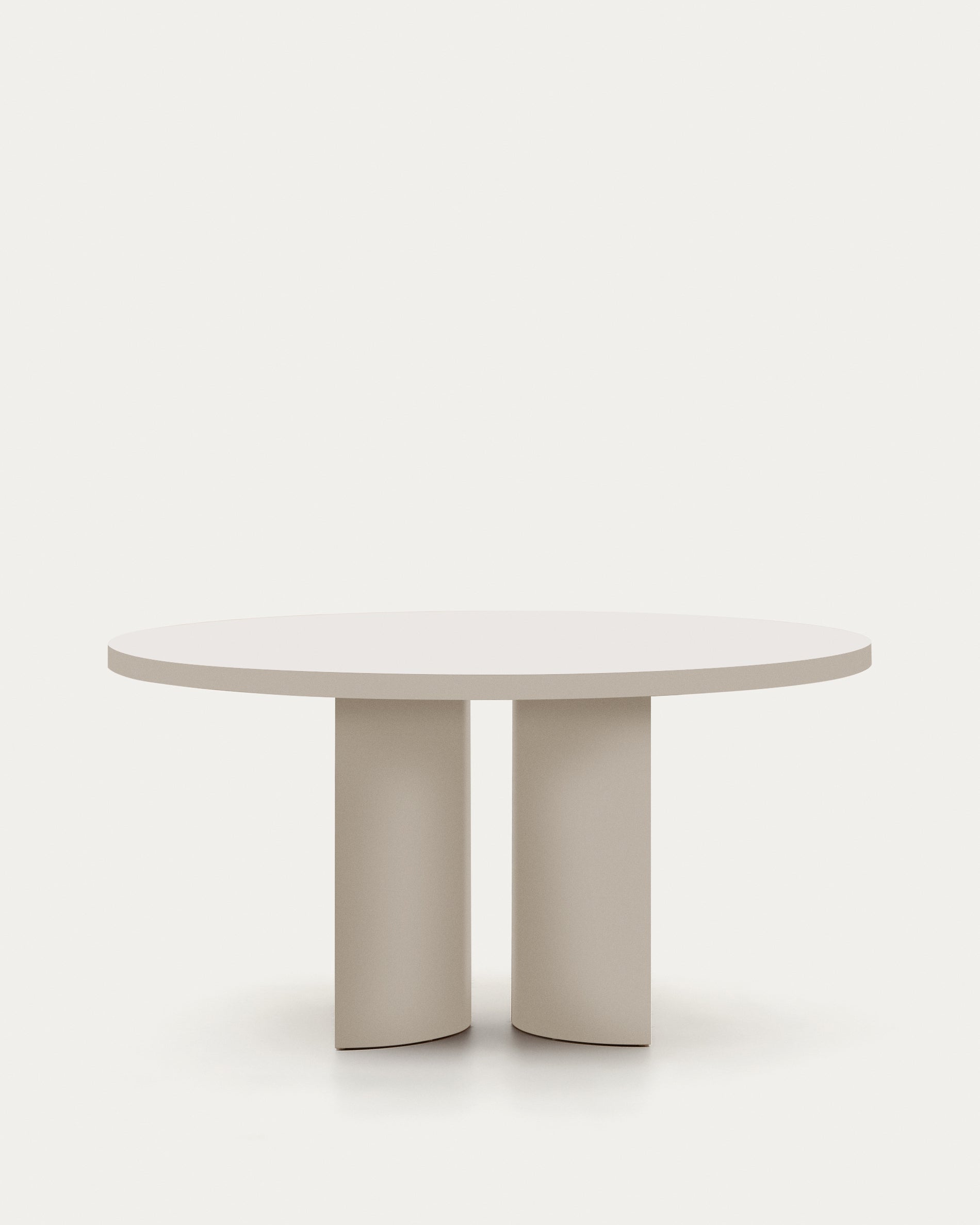 Nealy round table in lacquered MDF in an ecru finish, Ø 150 cm - Product View