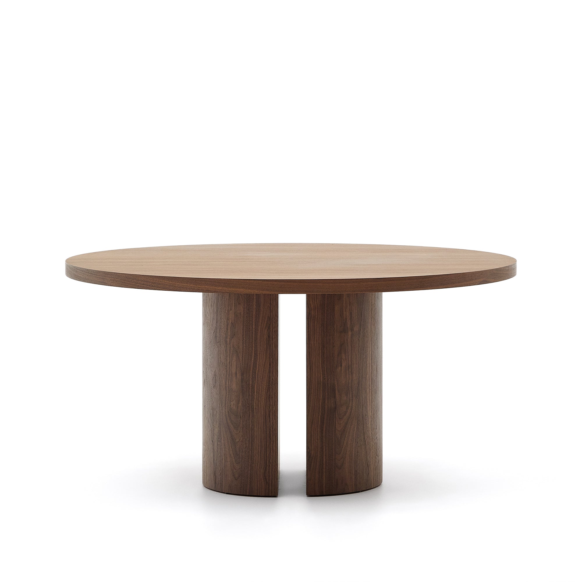 Nealy asztal dió furnérrel természetes befejezéssel, Ø 150 cm