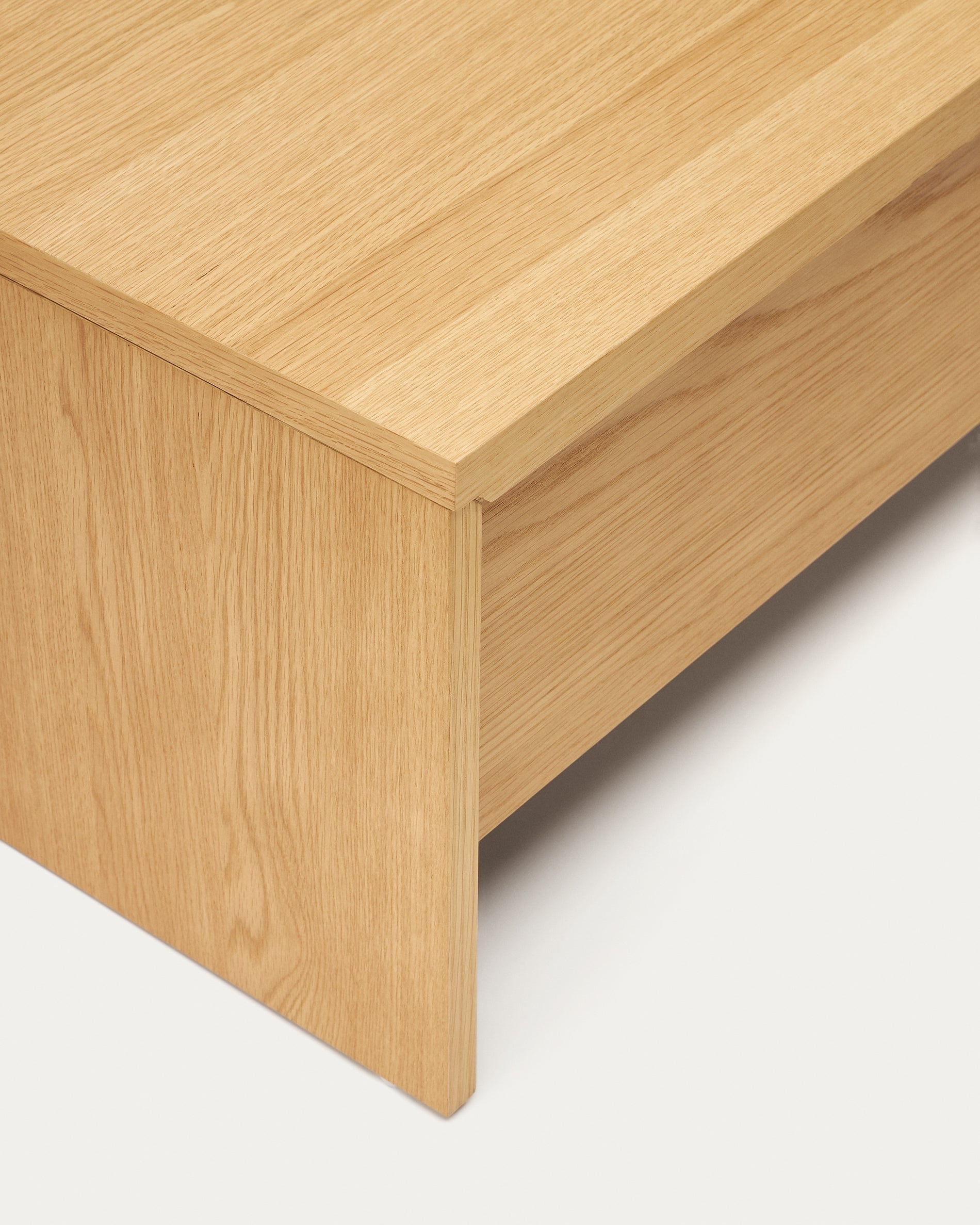 Abilen oak wood lift-up coffee table 110 x 60 cm FSC 100% - Detail