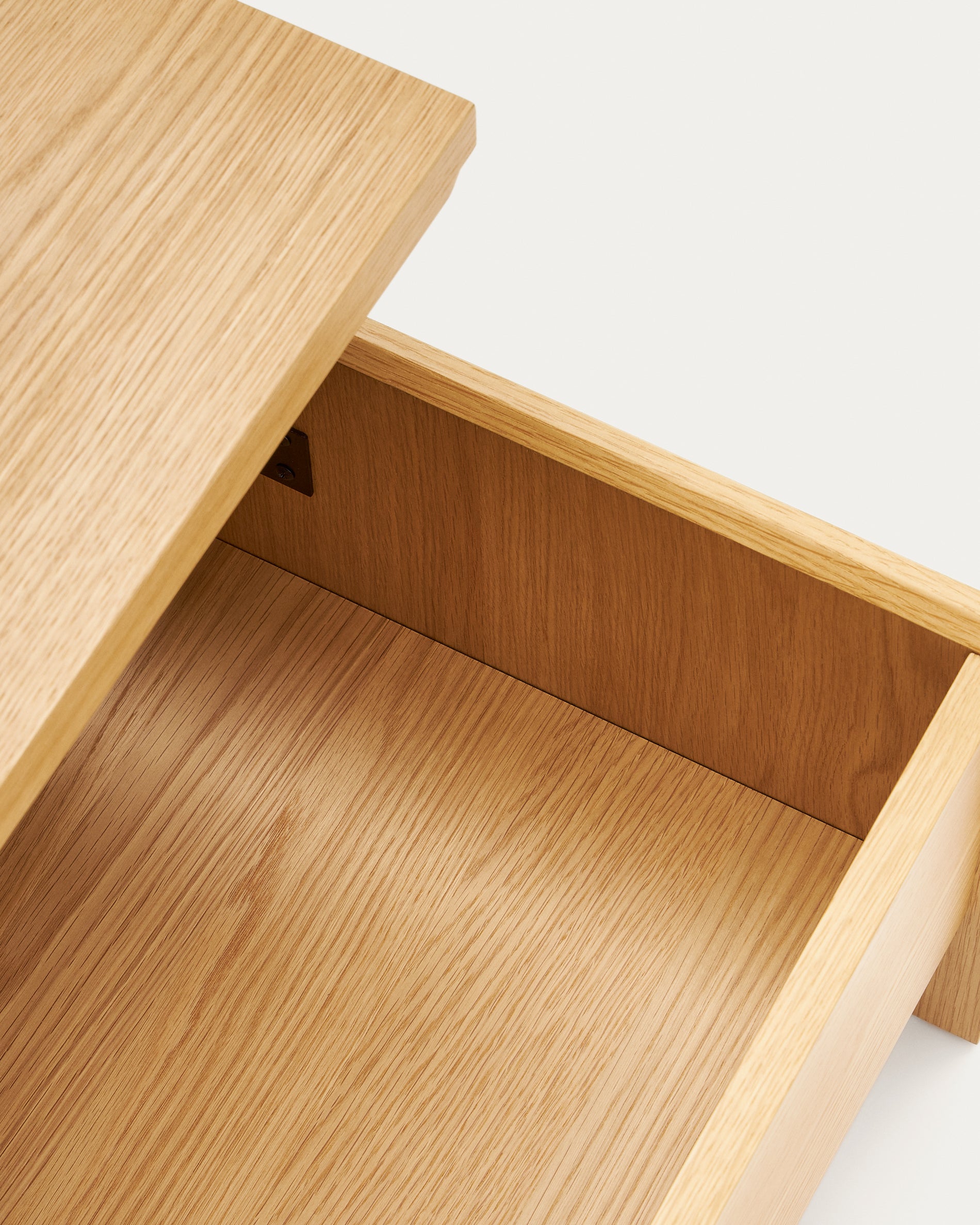 Abilen oak wood lift-up coffee table 110 x 60 cm FSC 100% - Detail