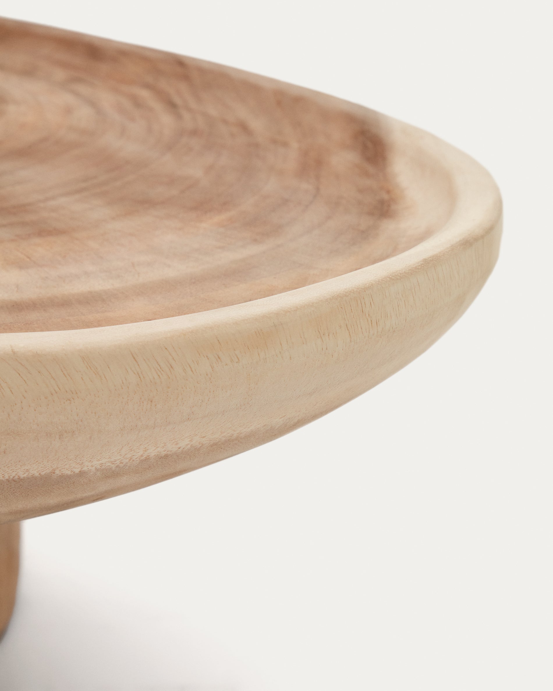 Mosi solid mungur wood coffee table with stand Ø 90 x 50 cm - Detail