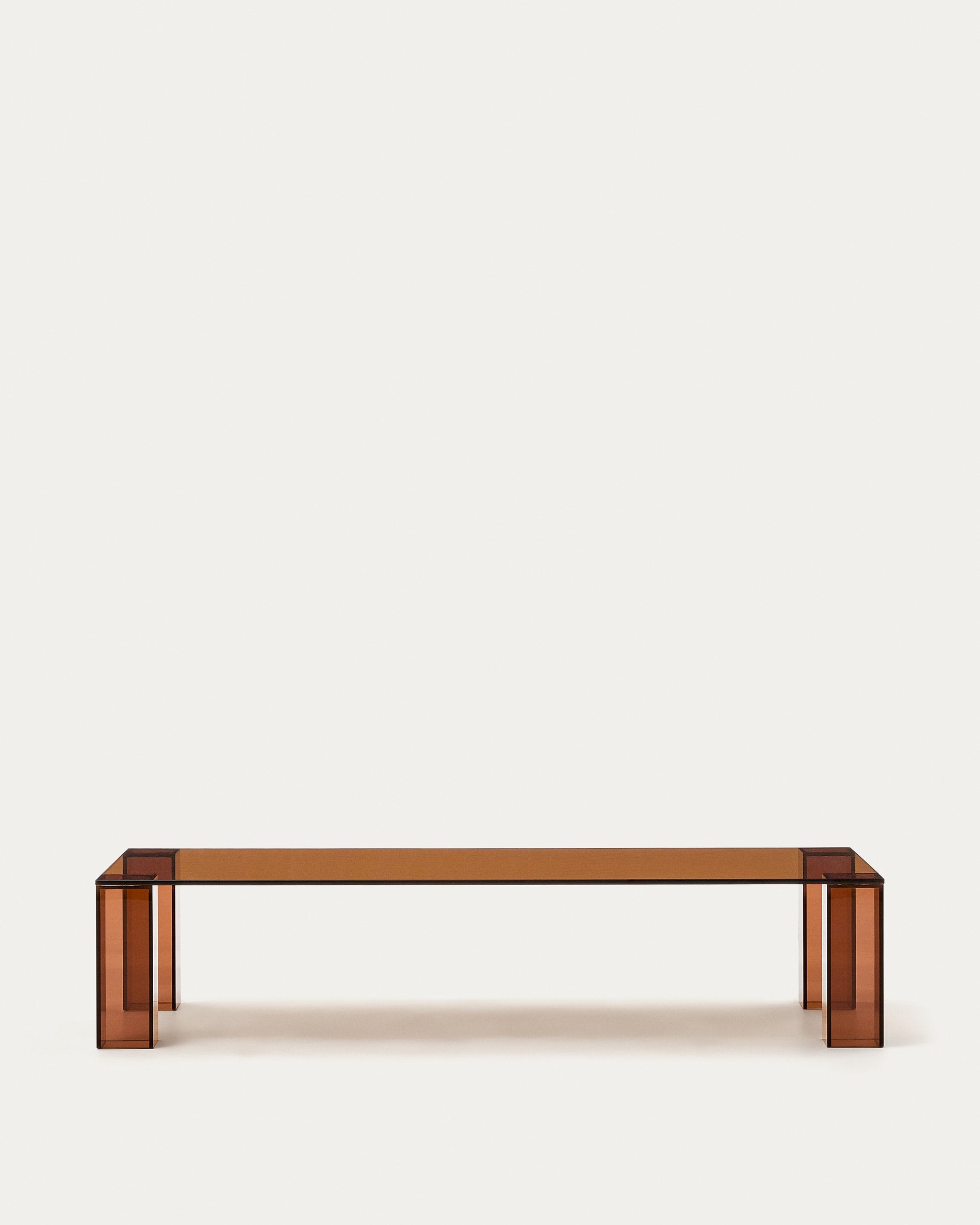 Adularia brown, tempered glass coffee table, 140 x 60 cm