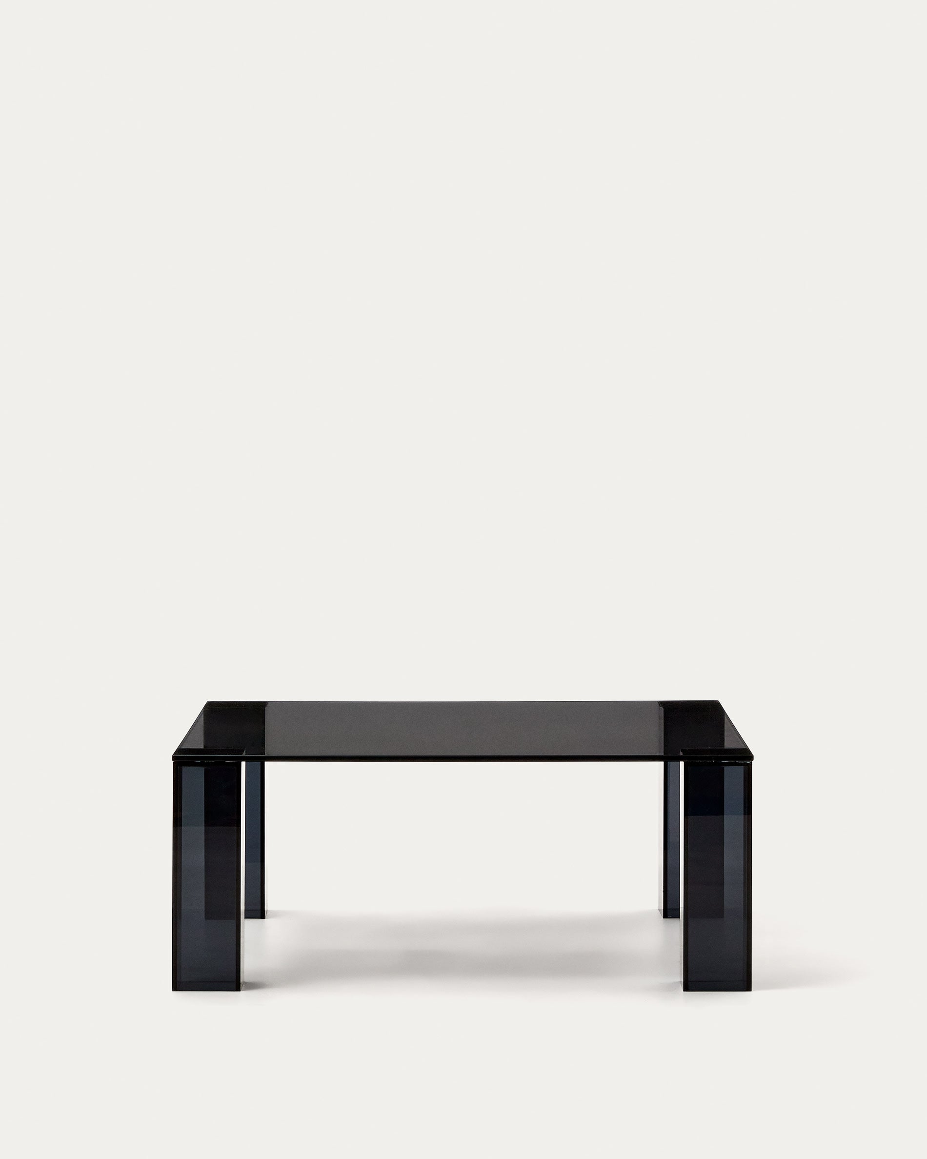 Adularia dark gray tempered glass side table, 85 x 85 cm