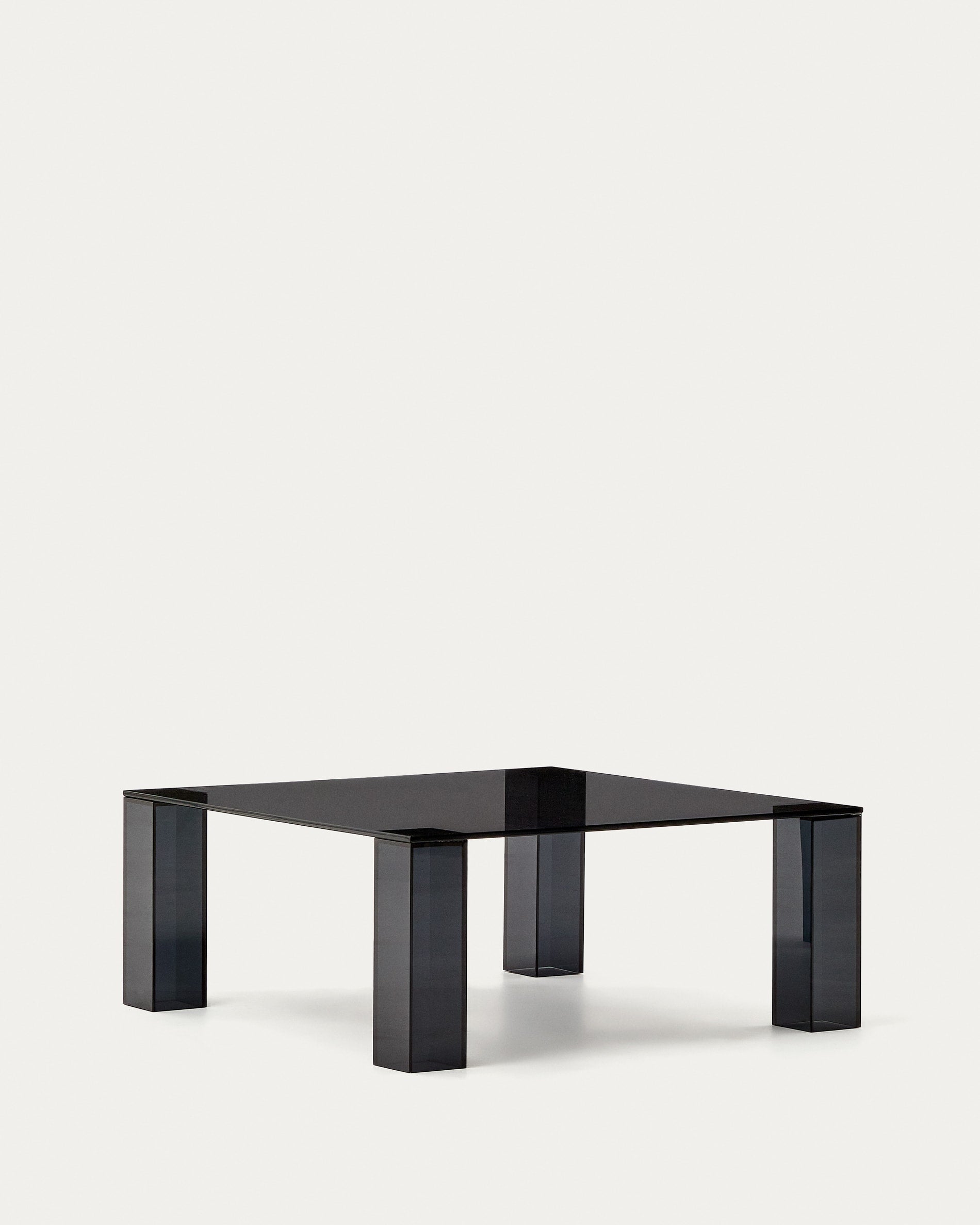 Adularia dark gray tempered glass side table, 85 x 85 cm