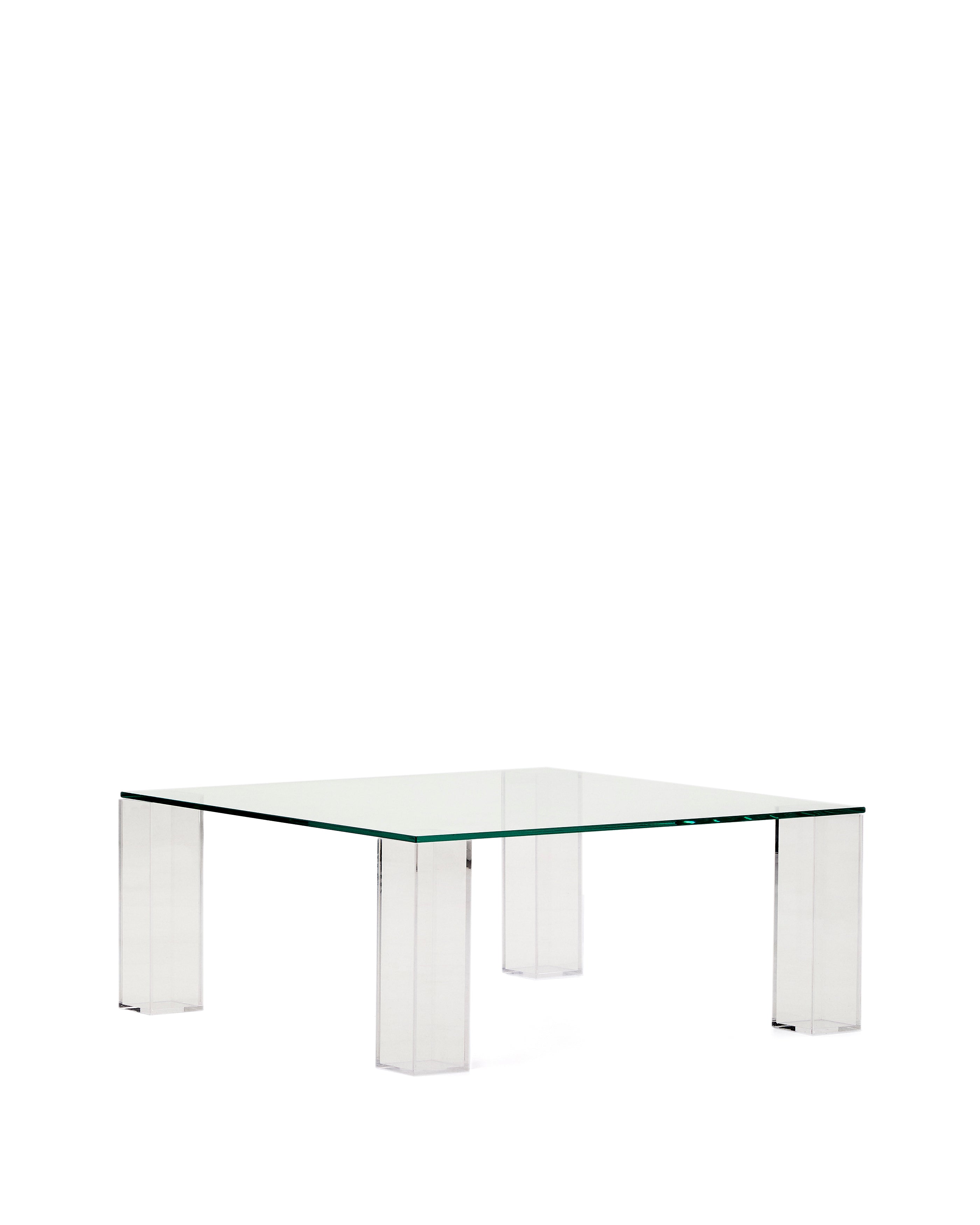Adularia transparent, tempered-glass side table, 85 x 85 cm - Product Image
