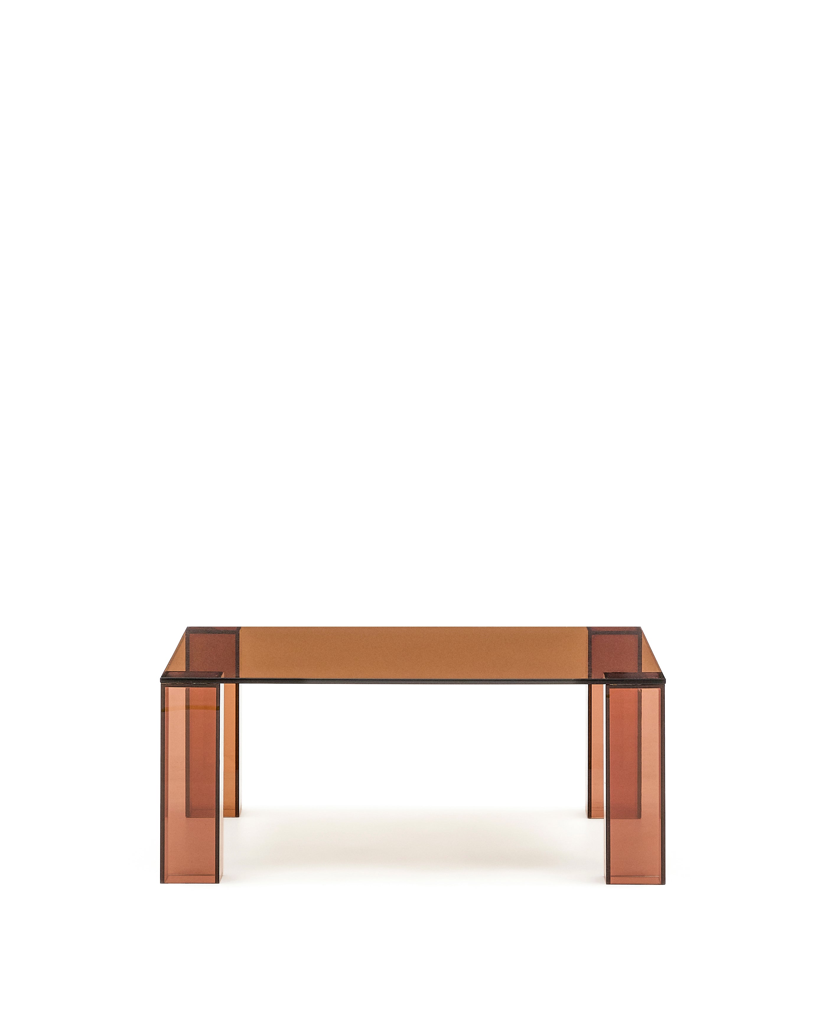 Adularia brown, tempered-glass side table, 85 x 85 cm - Product Image