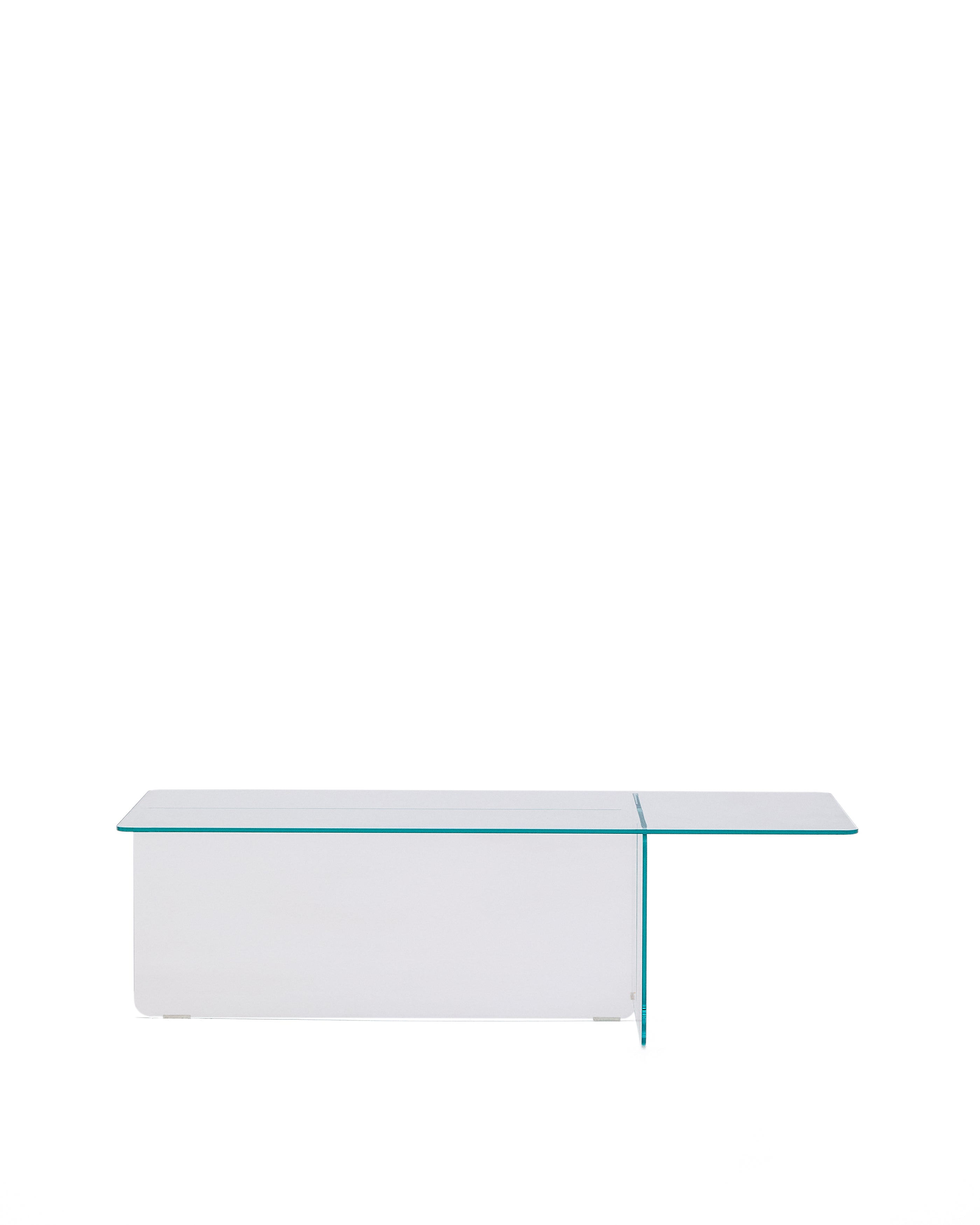 Zaren transparent tempered-glass coffee table, 120 x 60 cm - Product Image